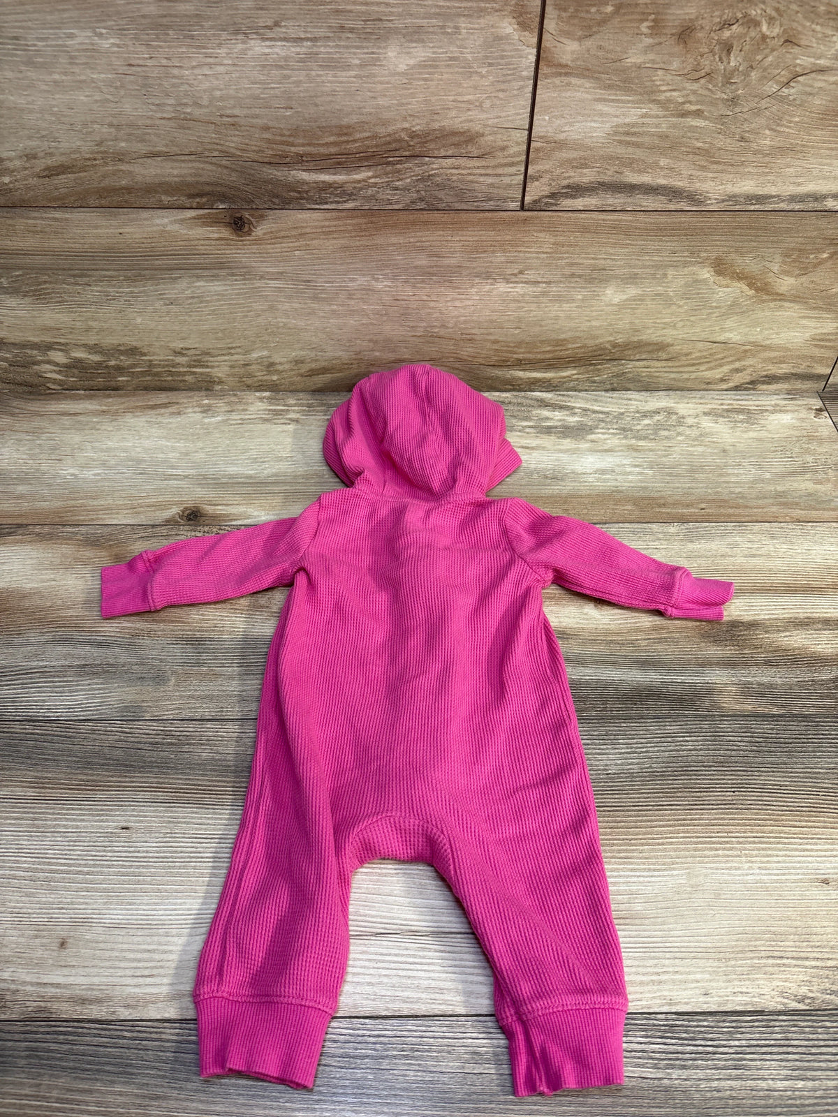 Carter's Waffle Knit Hooded Coverall Pink sz 3m