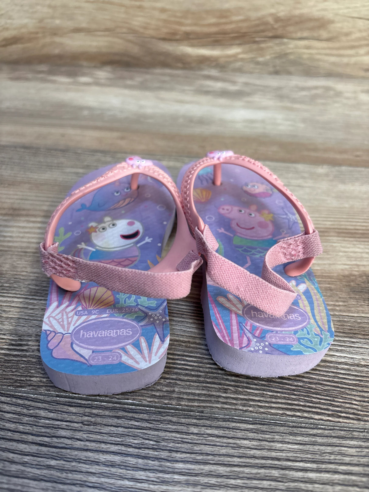Havaianas Peppa Pig Flip Flops Purple sz 9c