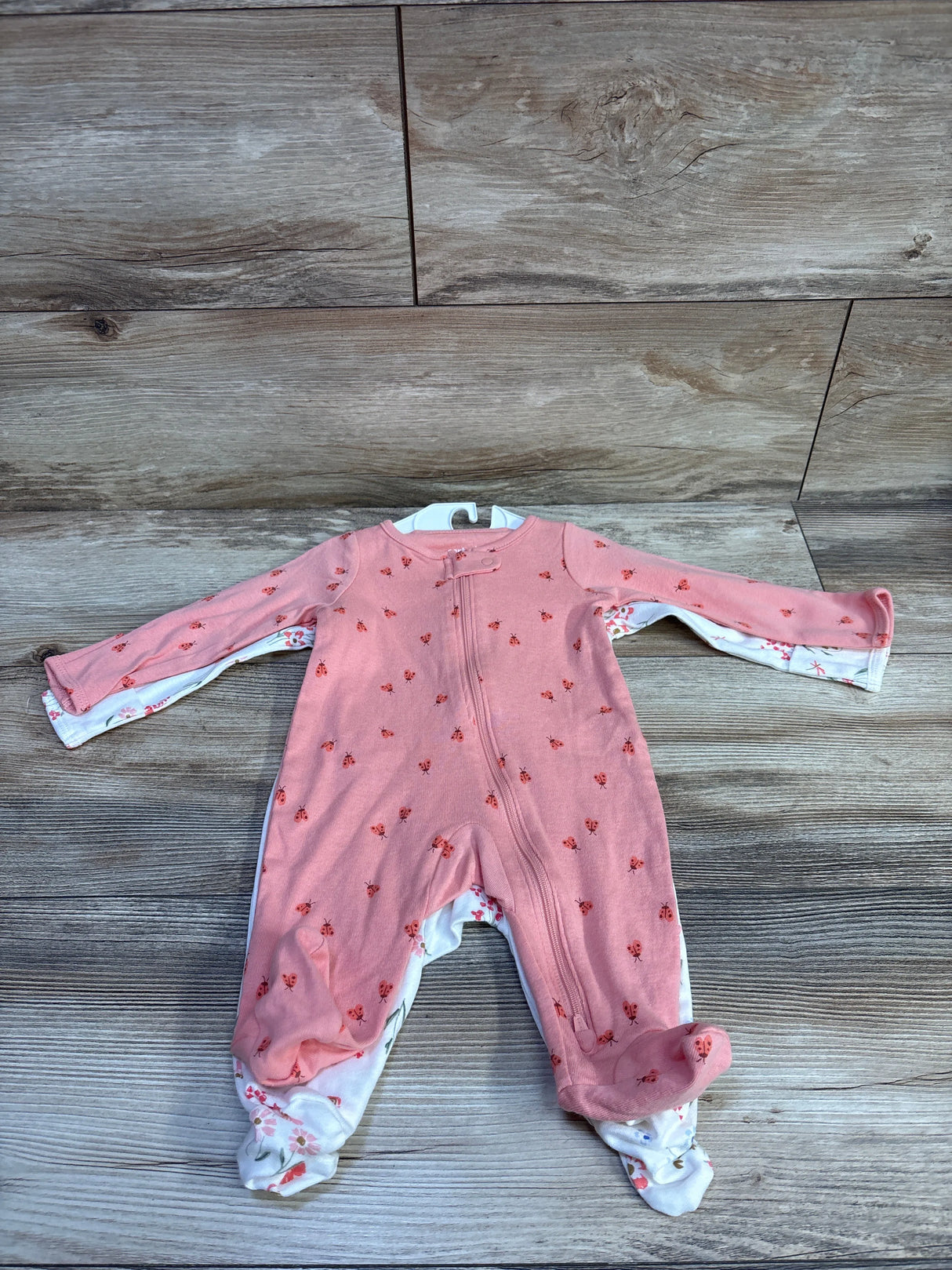 NEW Just One You 2pk Sleepers White/Pink sz 3m