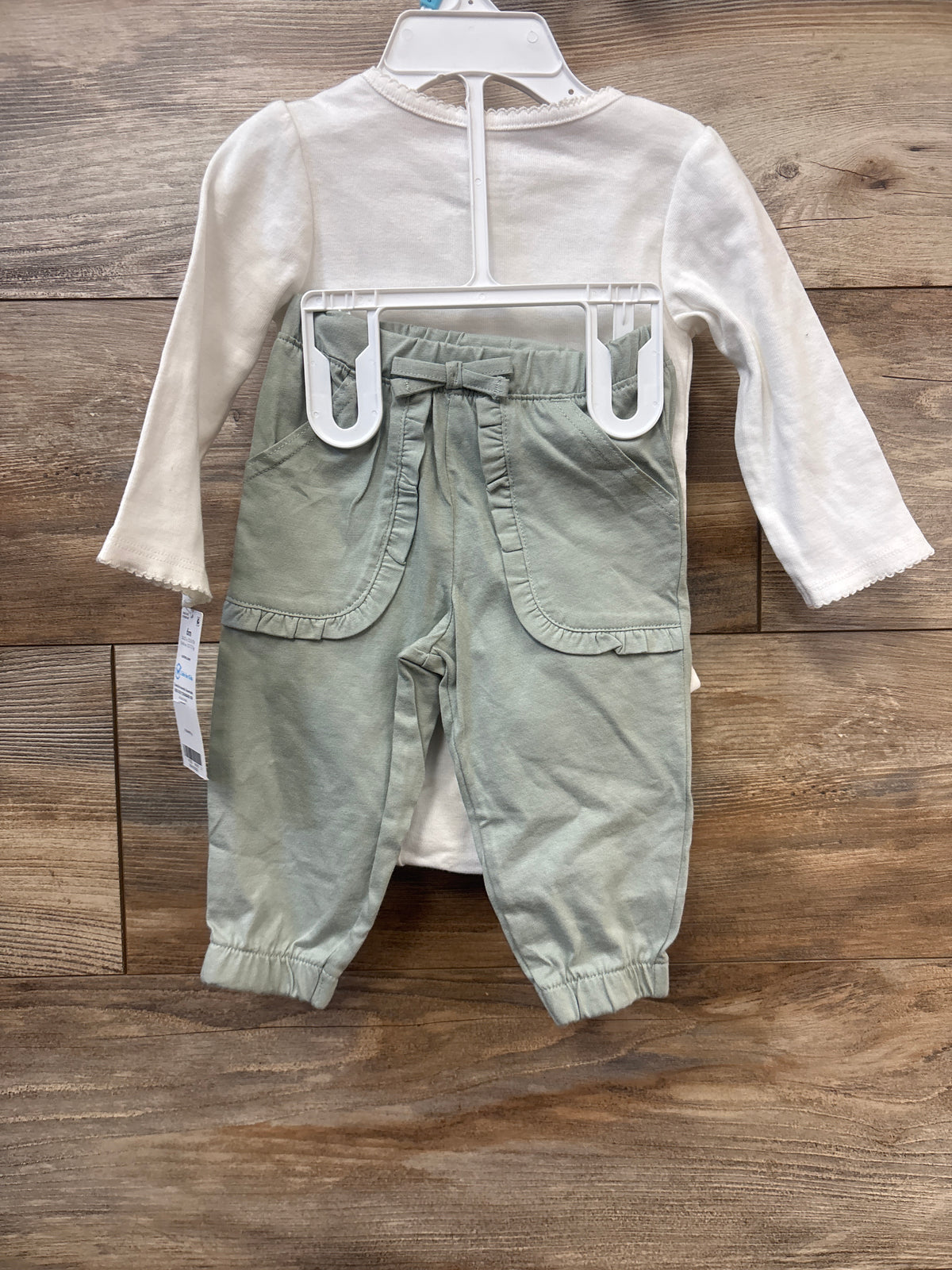 NEW Carter's 2pc Bodysuit & Pants Set White sz 6m