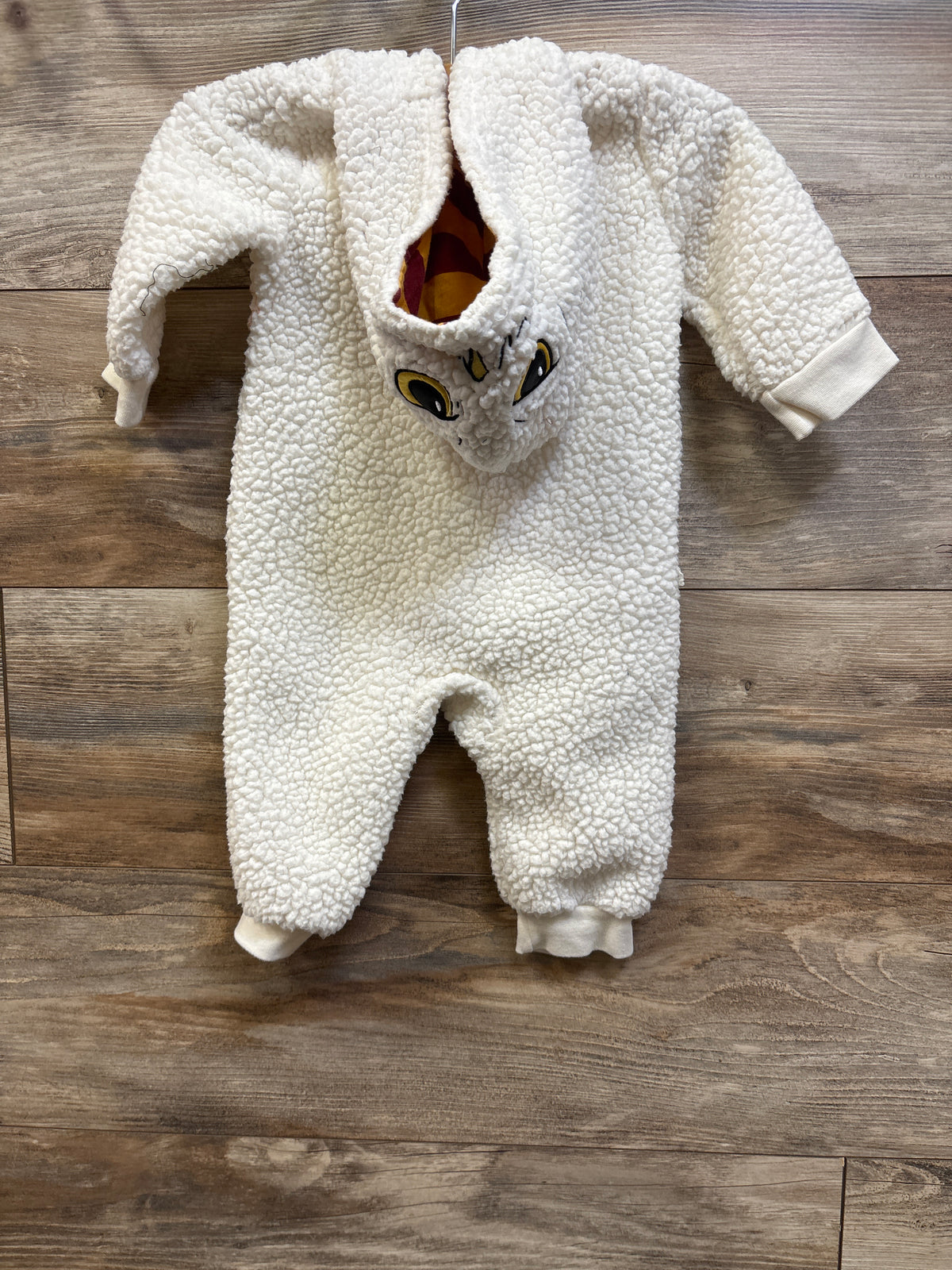 Harry Potter Hedwig Sherpa Hooded Coverall White sz 6-9m
