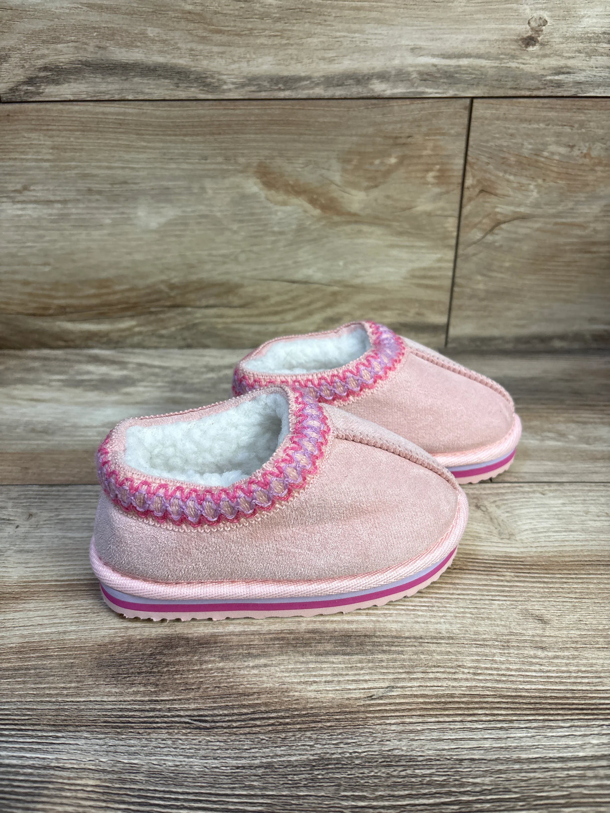 Capelli Faux Fur Lined Slippers Pink sz 7c