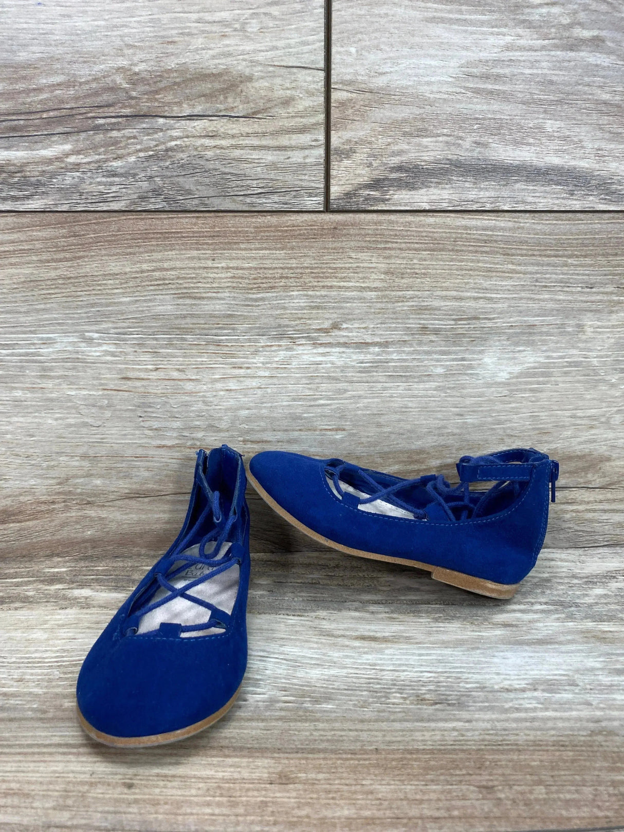 Zara Baby Lace Up Ballet Flats Blue Sz 5c - Me n Mommy To Be