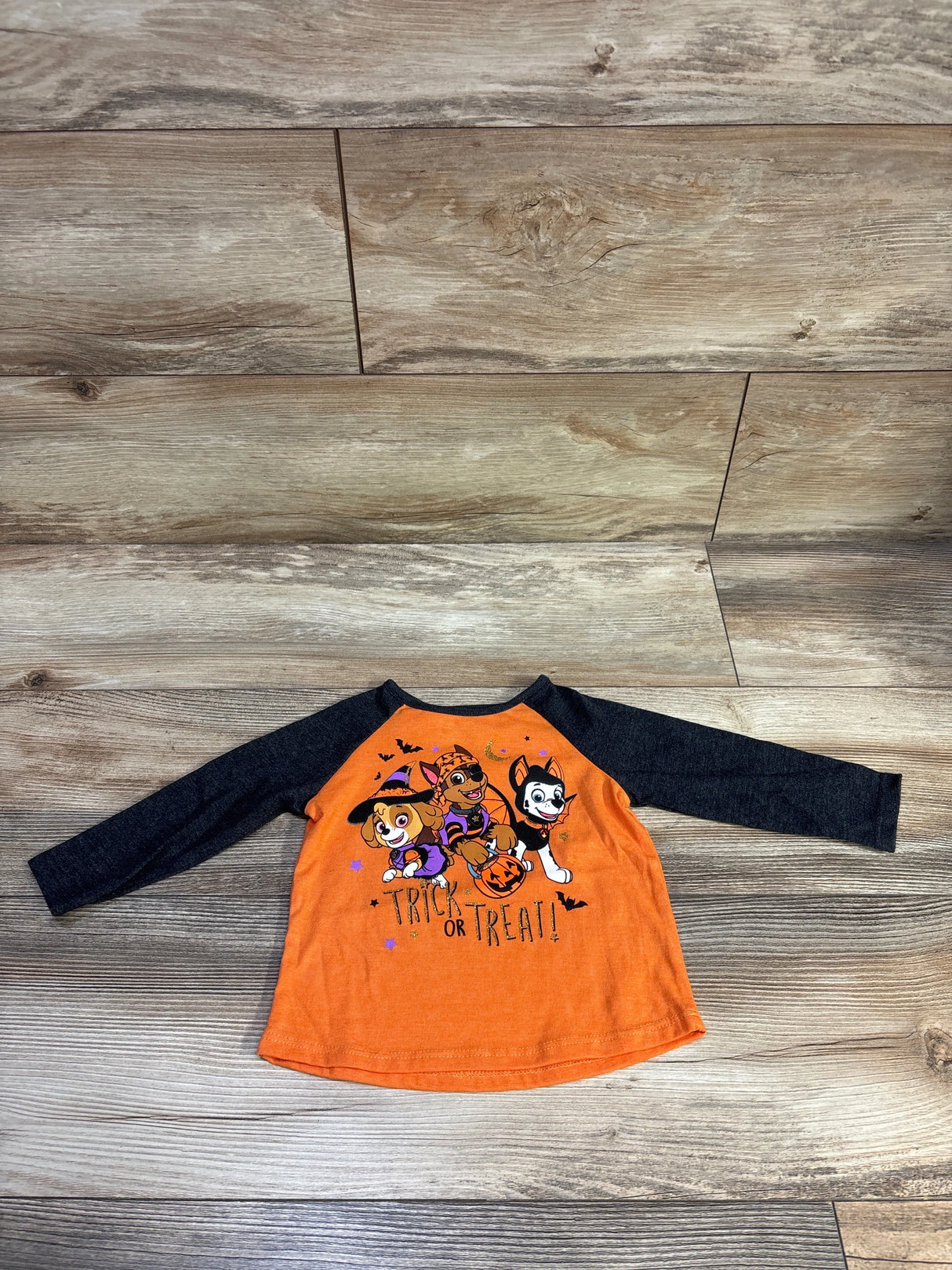 Jumping Beans Paw Patrol Raglan Shirt Grey/Orange sz 12m