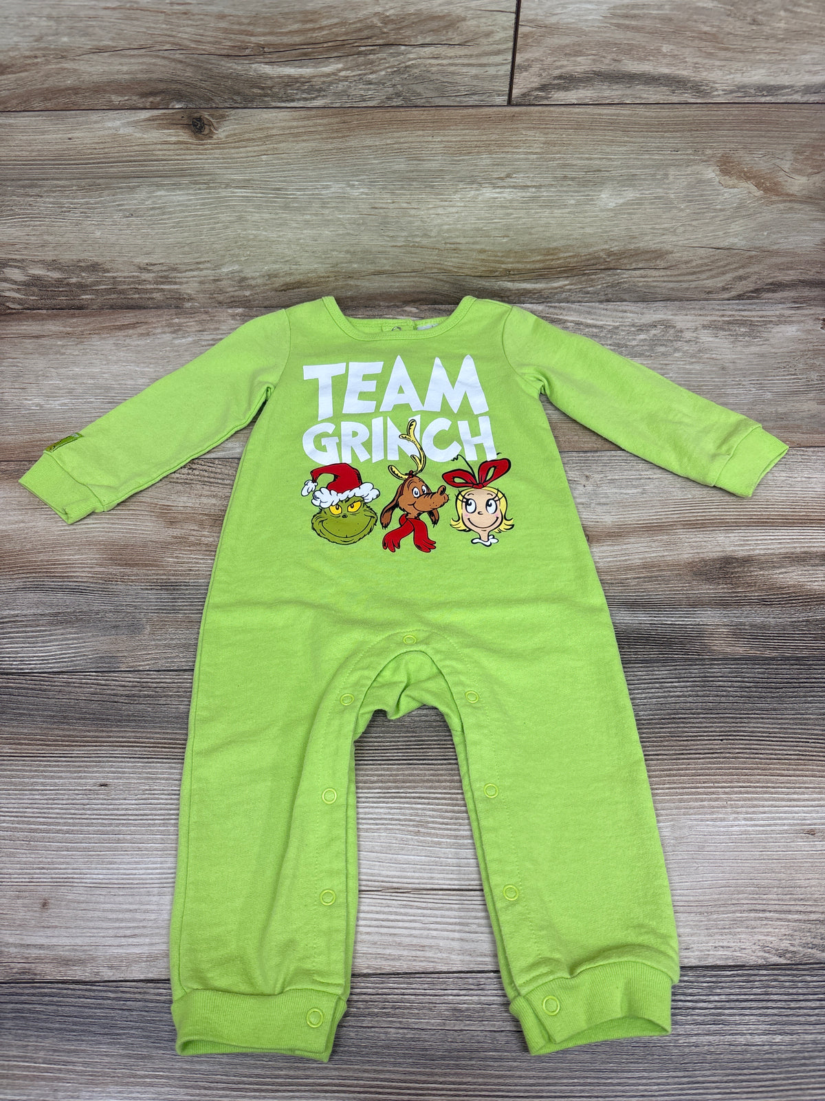The Grinch Team Grinch Coverall Green sz 12m