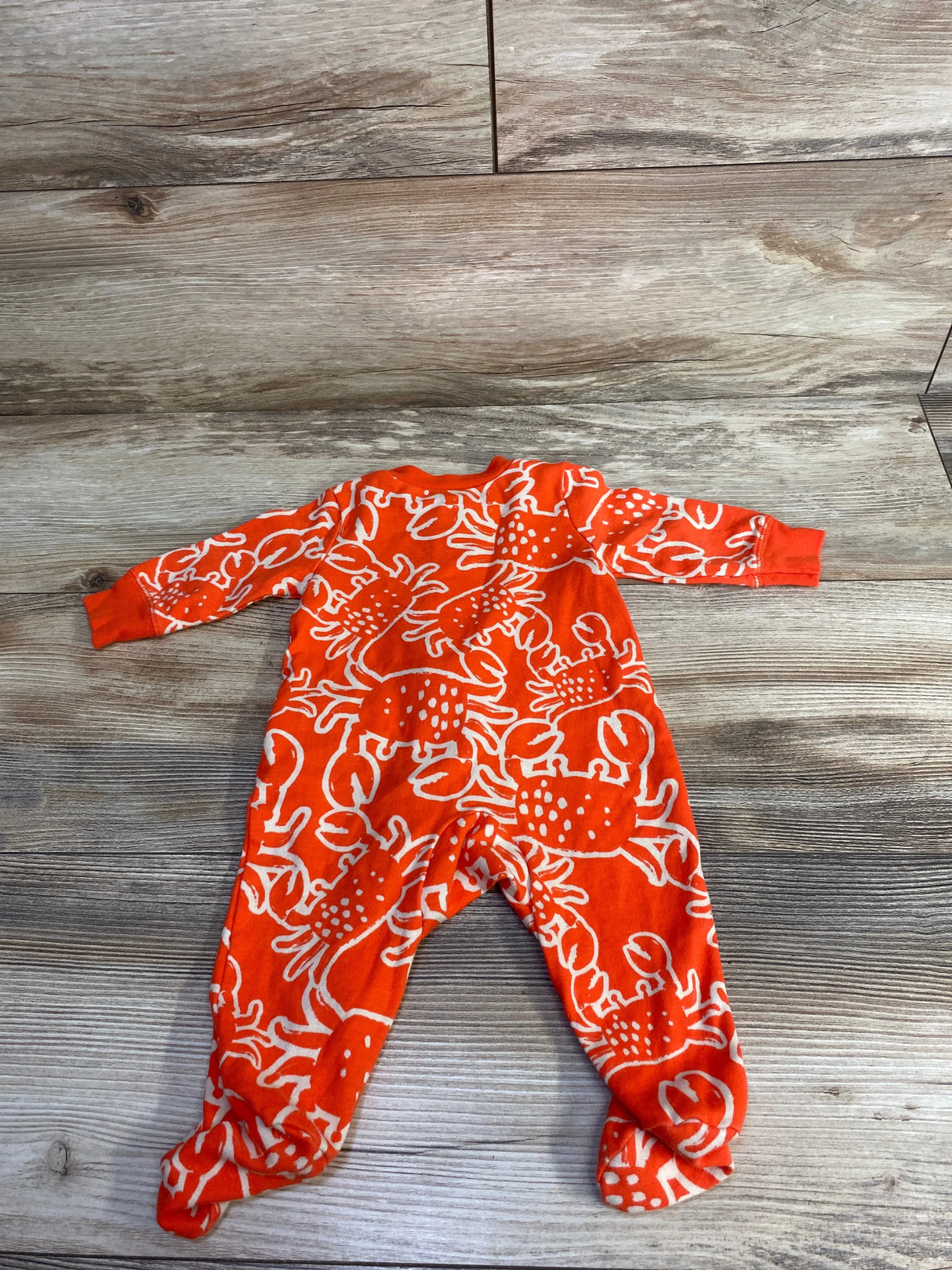 Carter's Crab Print Sleeper Orange sz 3m