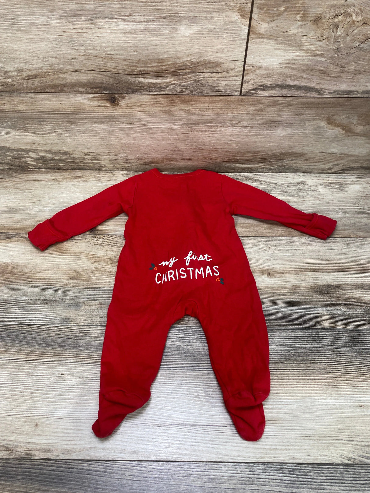 Old Navy My First Christmas Sleeper Red sz 6-9m - Me n Mommy To Be