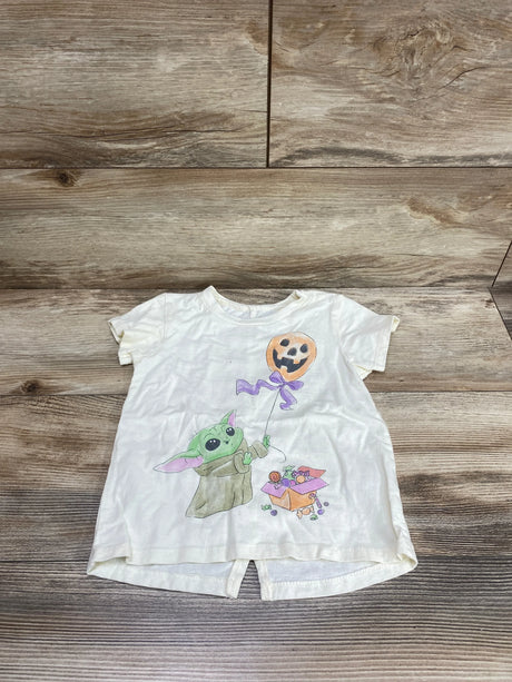 Star Wars Grogu Shirt Cream sz 5T - Me n Mommy To Be