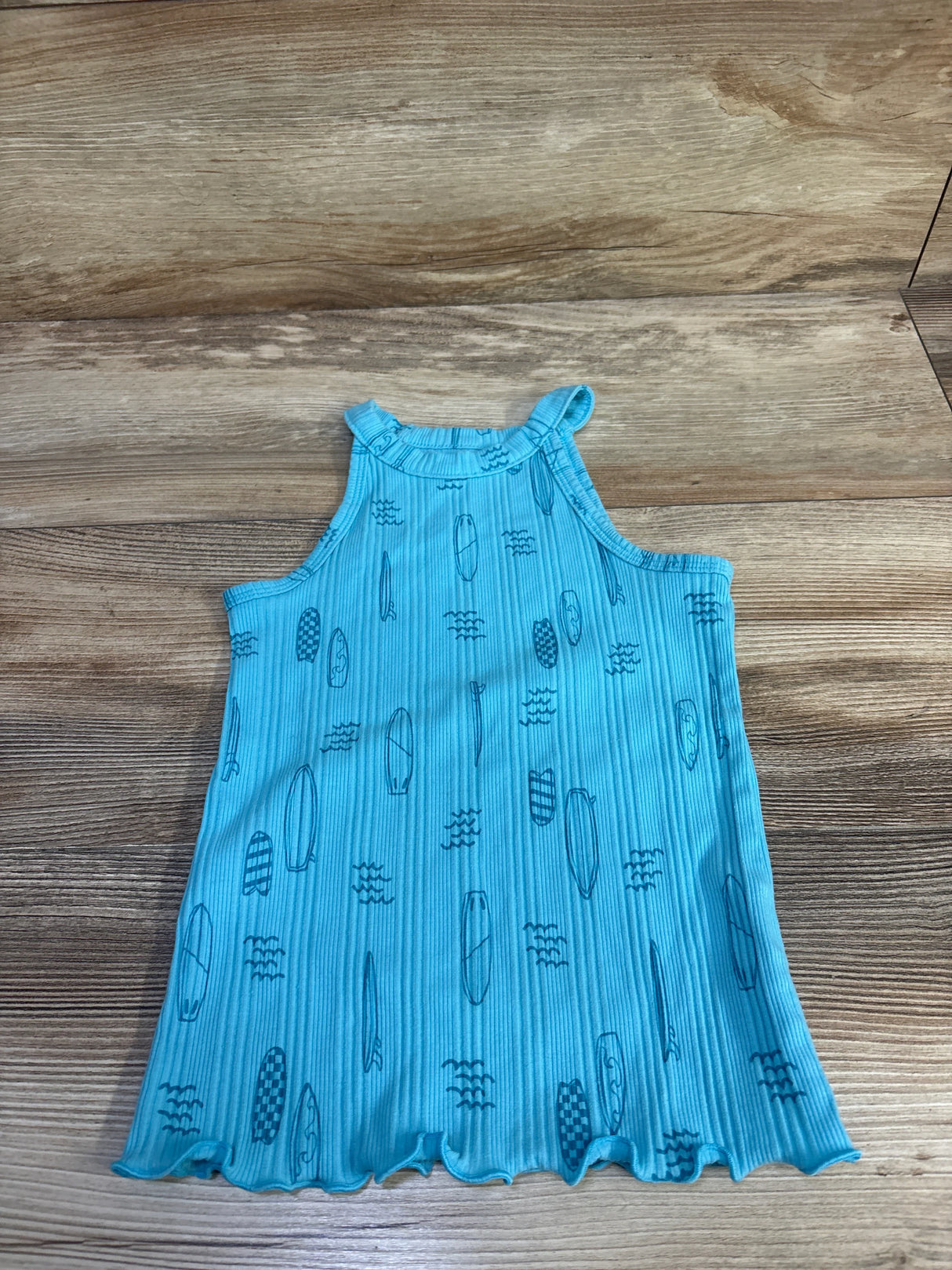 Cat & Jack Ribbed Surfing Tank Top Blue sz 4-5T