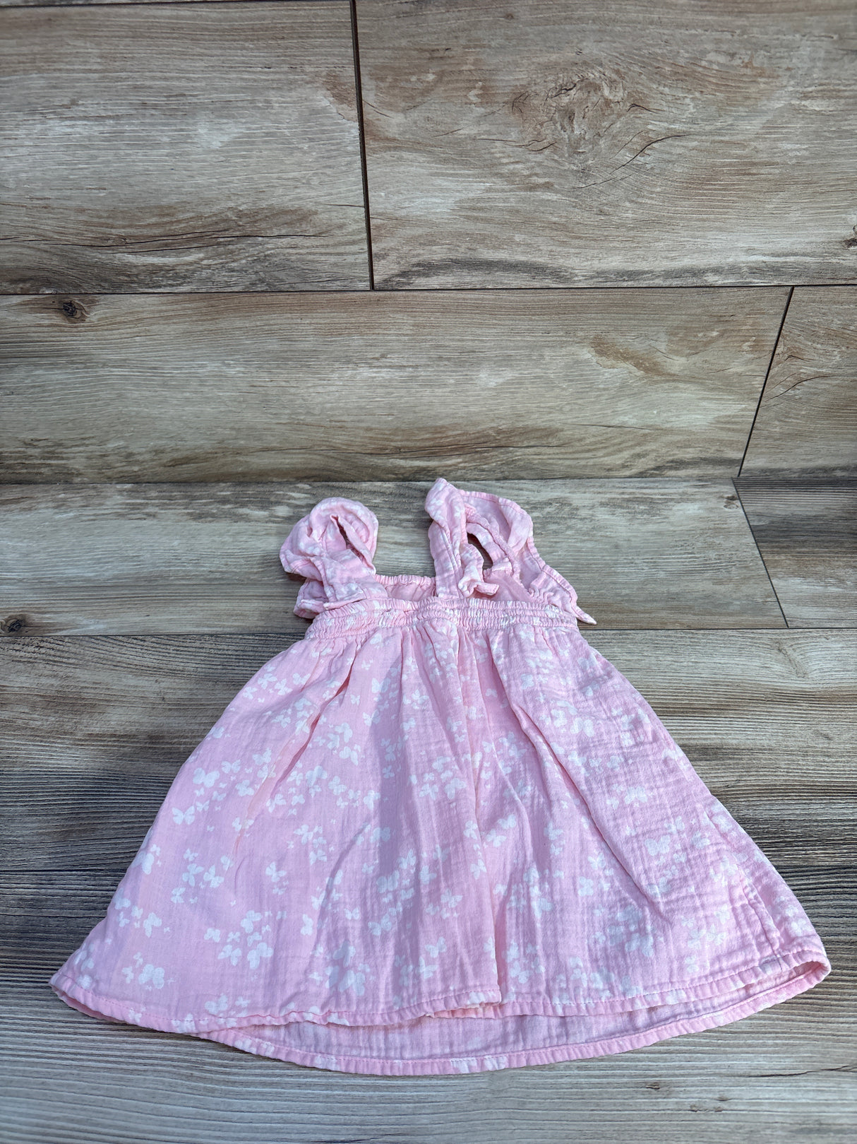Cat & Jack Smocked Gauze Dress Pink sz 18m