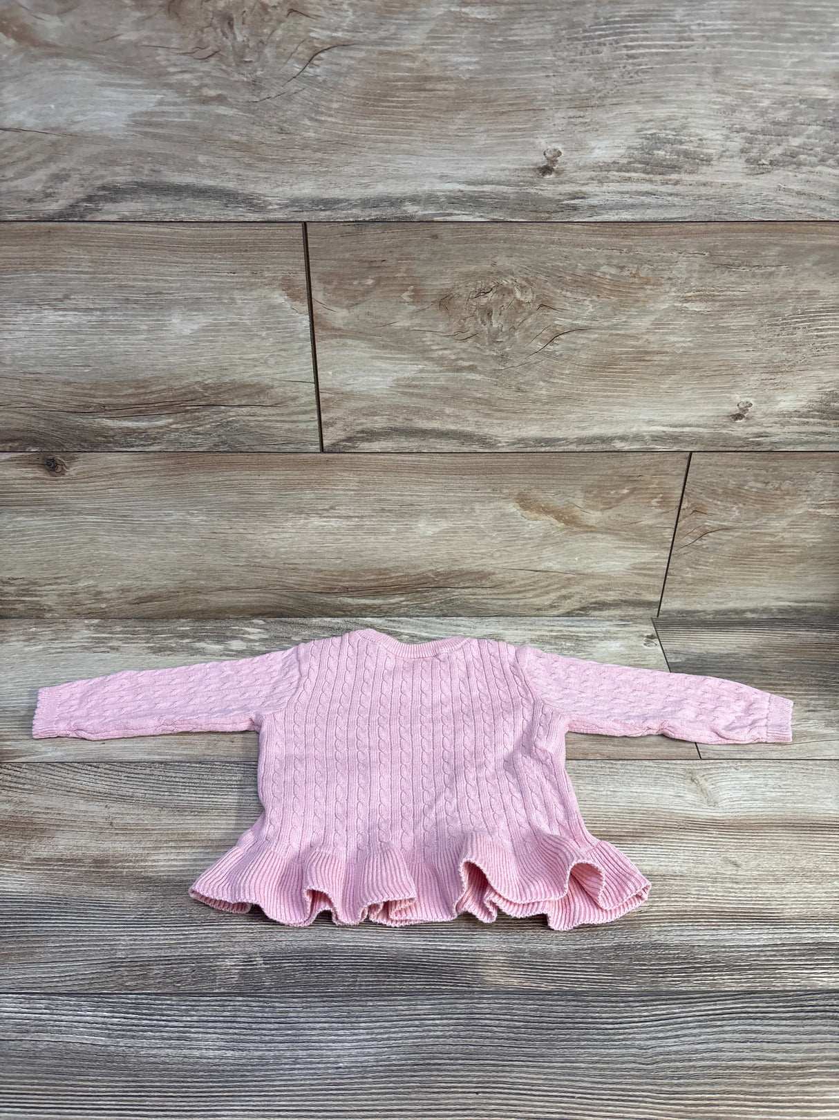 Children's Place Cable Knit Bow Sweater Pink sz 9-12m