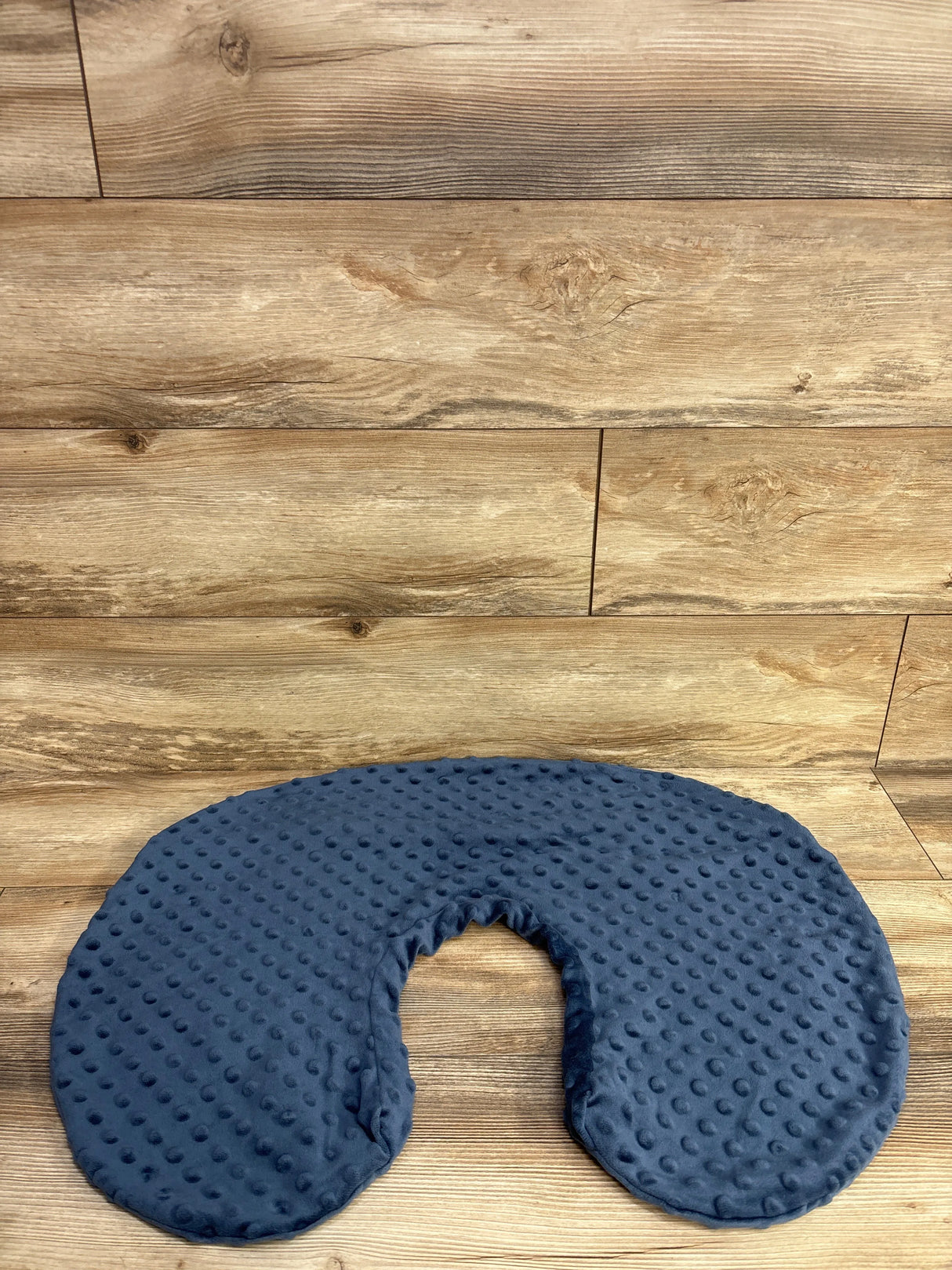 Nursing Pillow Cover in Navy Minky Dot