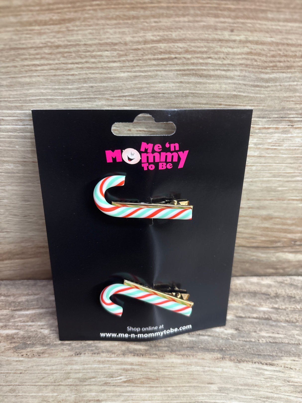 NEW Red/Green Candy Cane Hair Bow 2pk