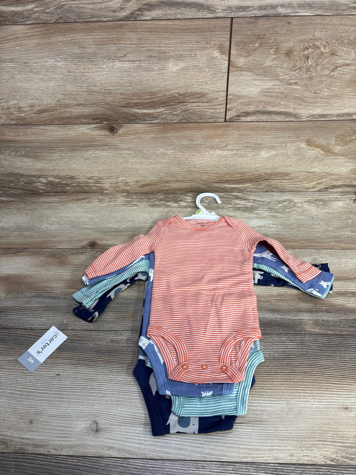 NEW Carter's Long Sleeve Bodysuits 4pk Navy sz 3m