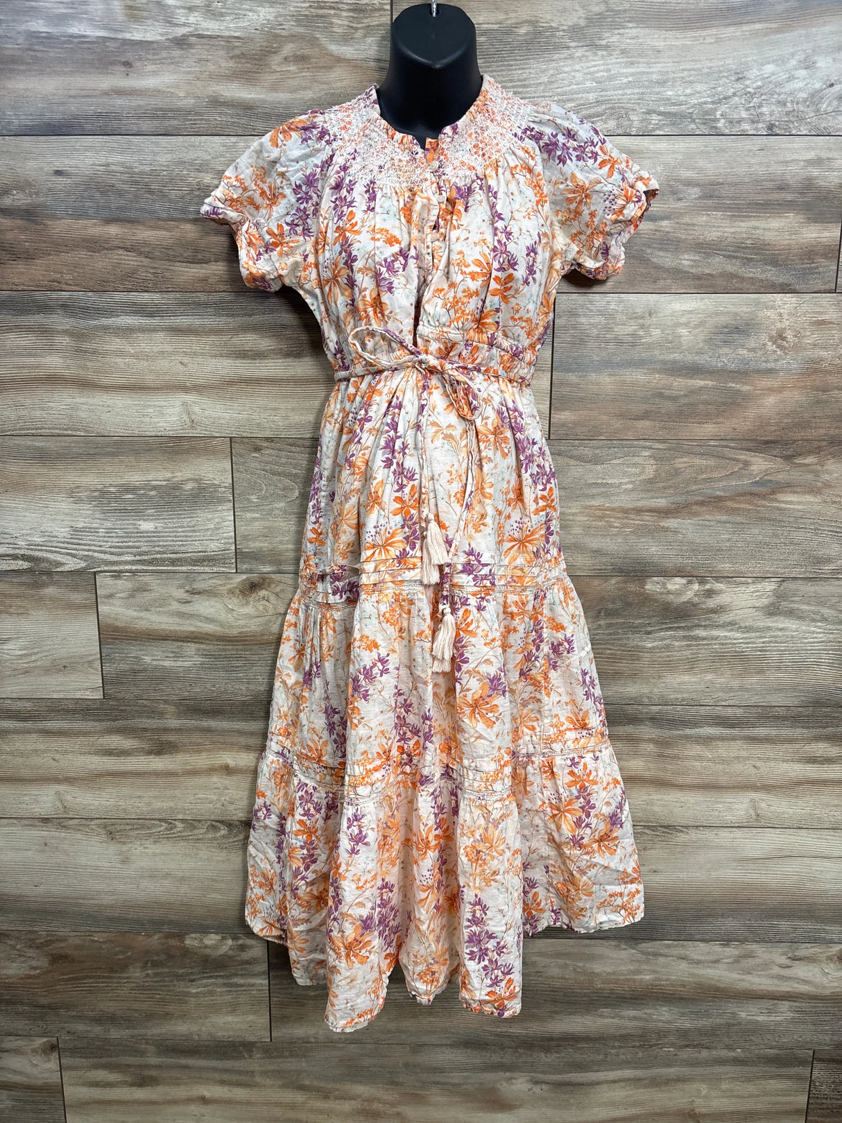 A Pea In The Pod Floral Tiered Maxi Dress Medium - Me n Mommy To Be