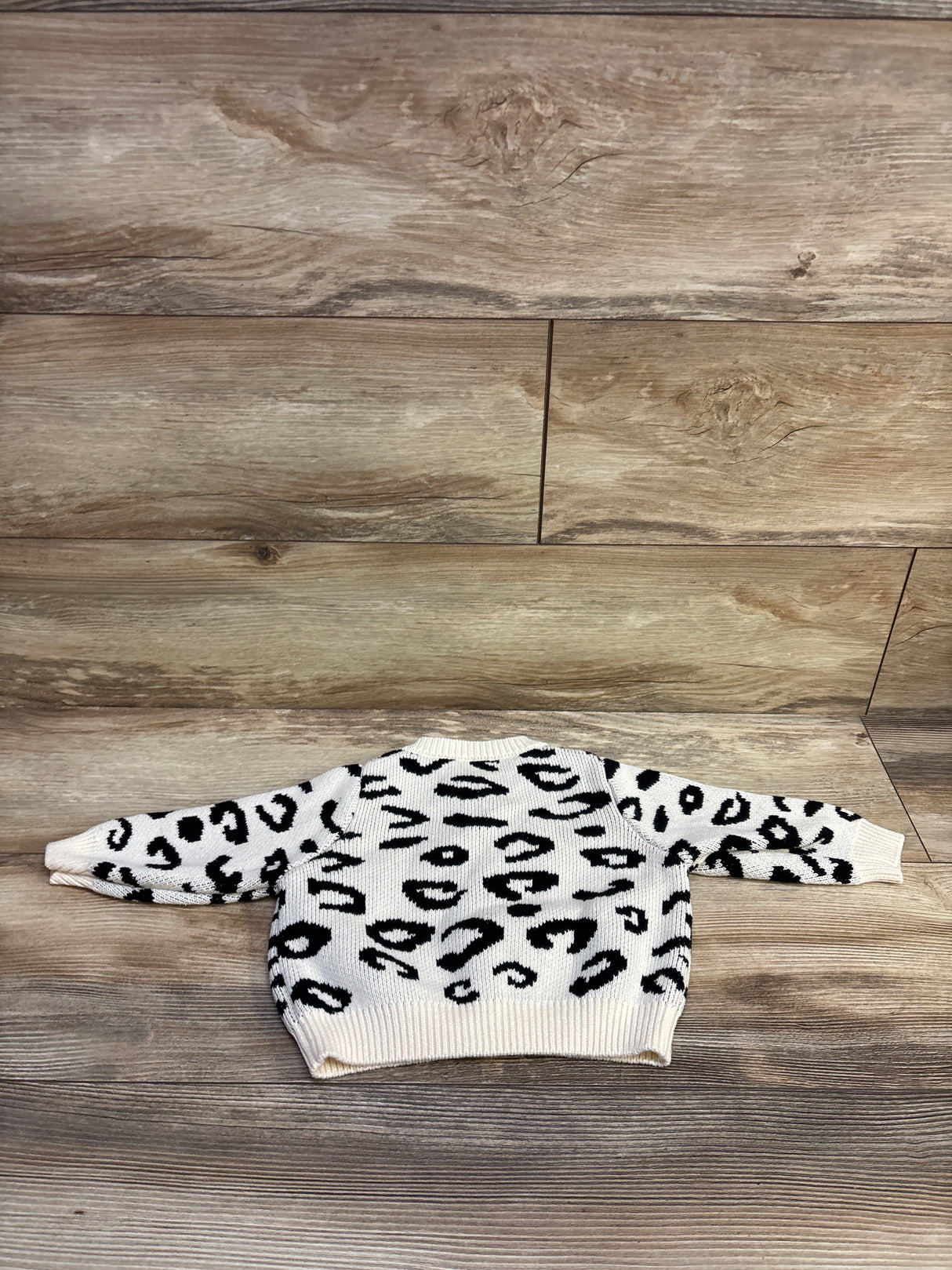 Snow Leopard Knit Cardigan Ivory sz 12m