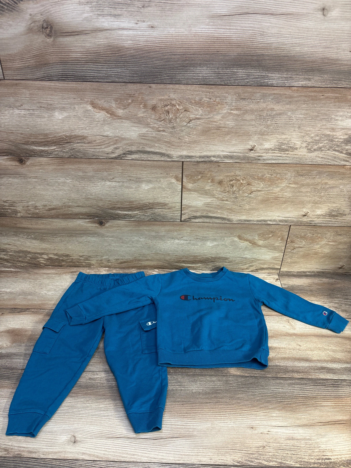 Champion 2pc Pullover Sweatshirt & Joggers Set Blue sz 24m