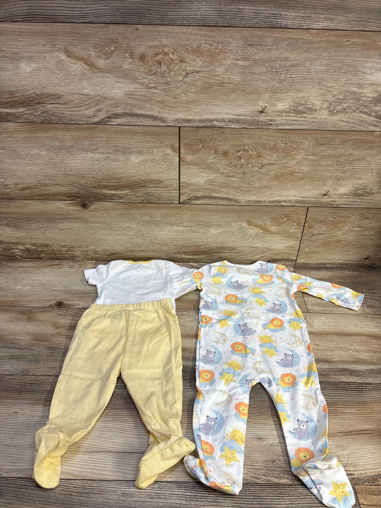 NEW Children's Place 3pc Sleeper, Bodysuit, & Pants Set White sz 3-6m