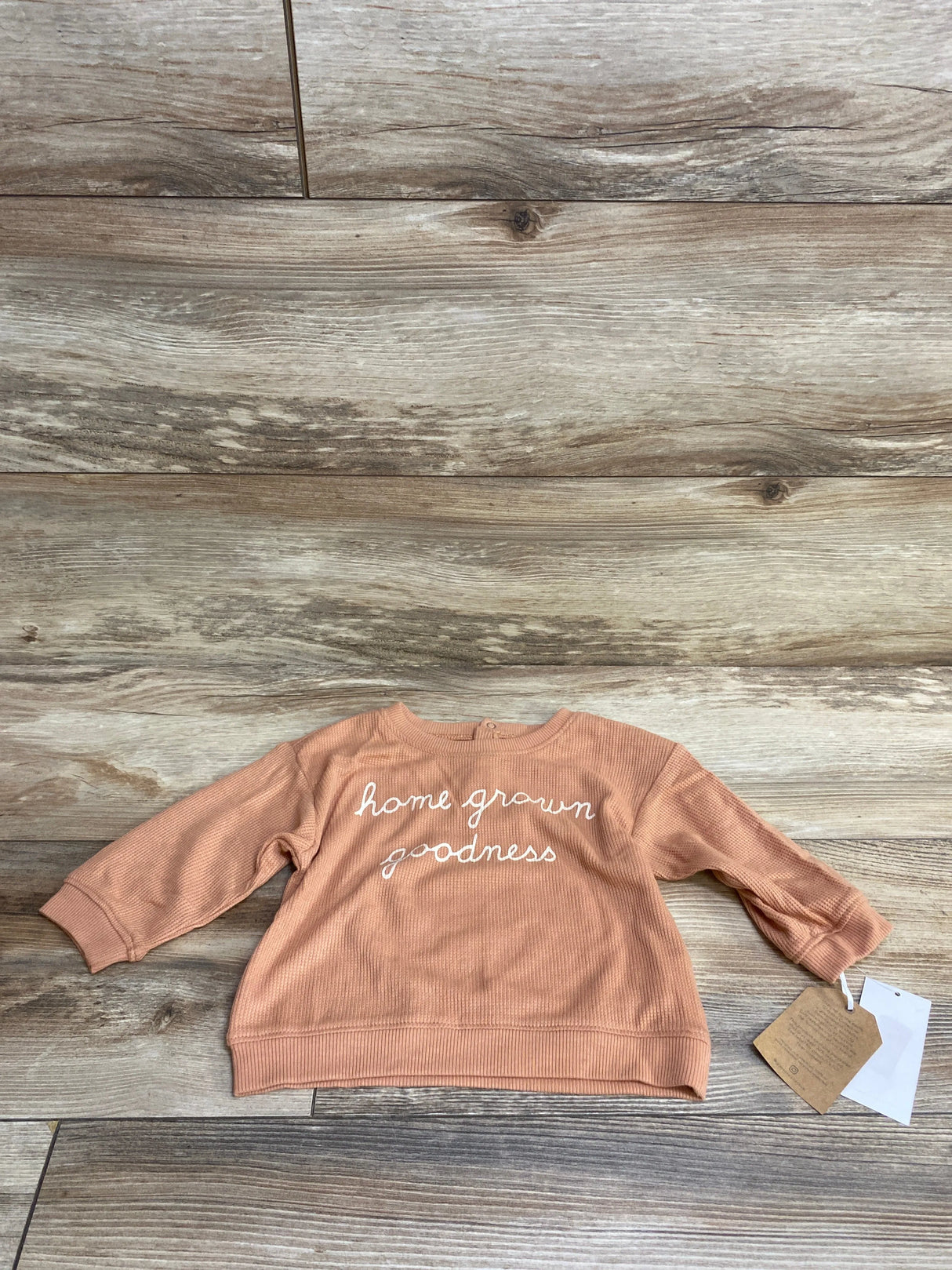 NEW Grayson Mini Waffle Knit Long Sleeve Shirt Brown sz 6-9m