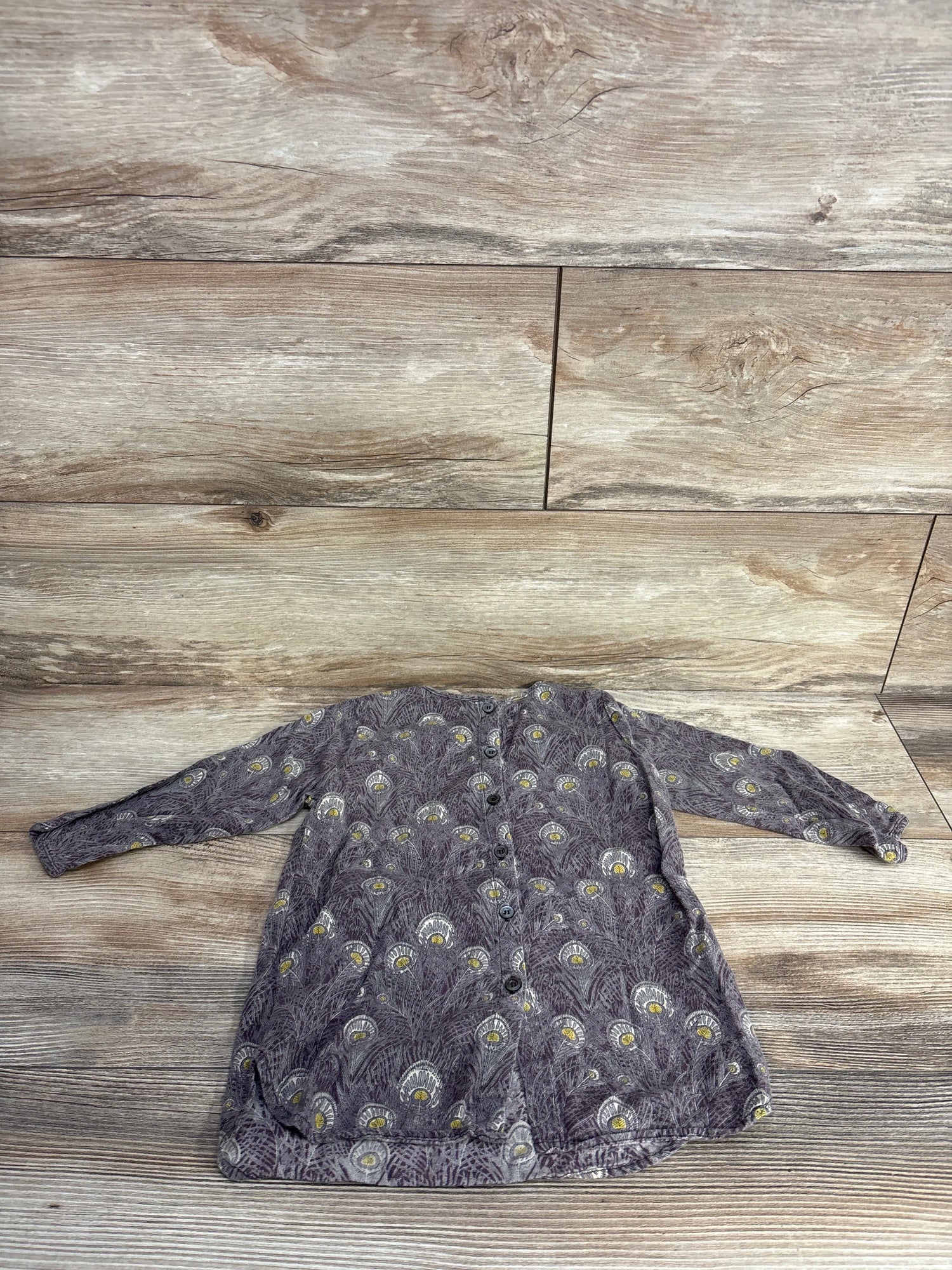 Babe & Tess Peacock Feather Shirt Purple sz  2-3T