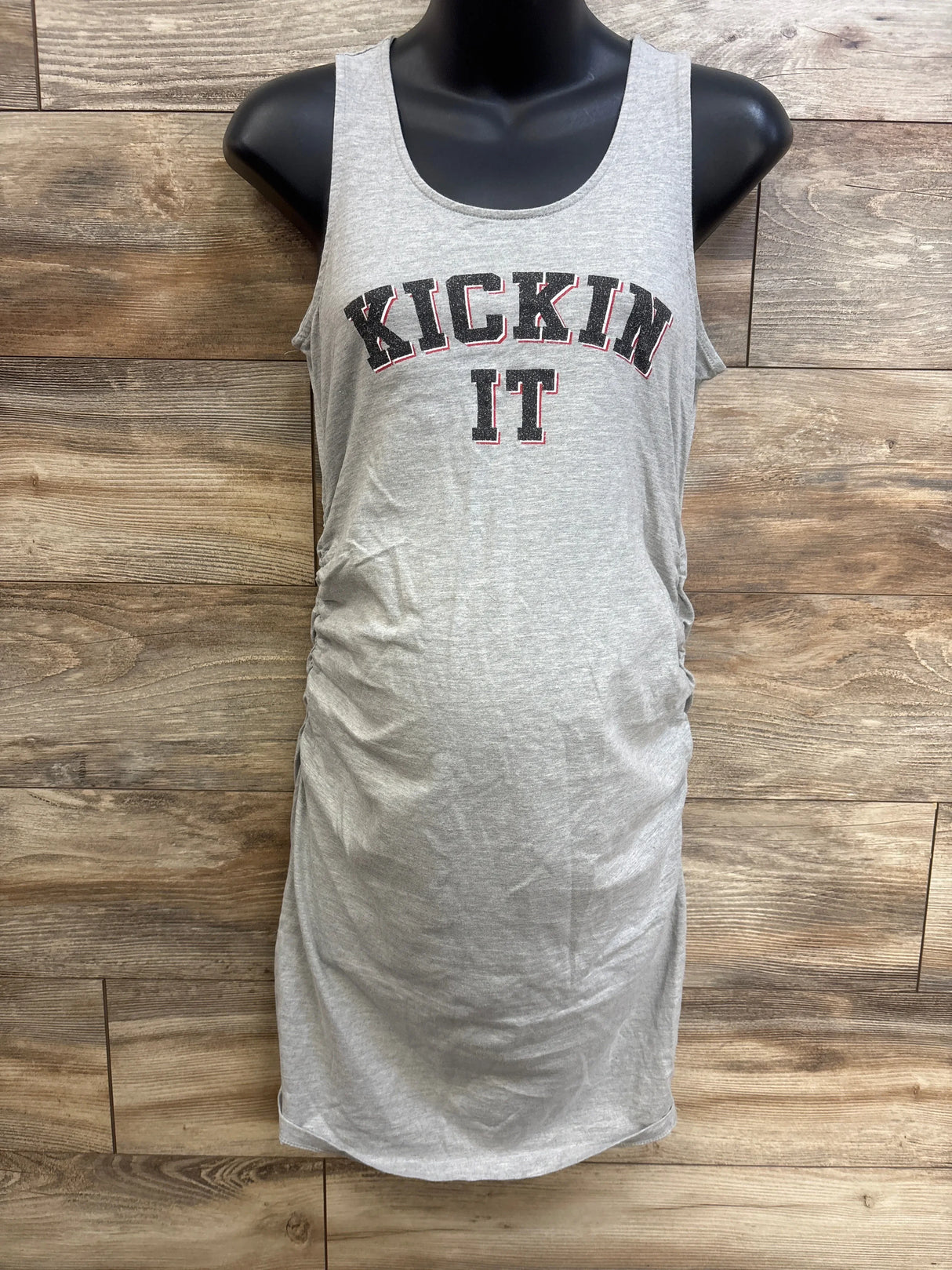 Motherhood Maternity Kickin' It Tank Bodycon Dress Grey sz Small