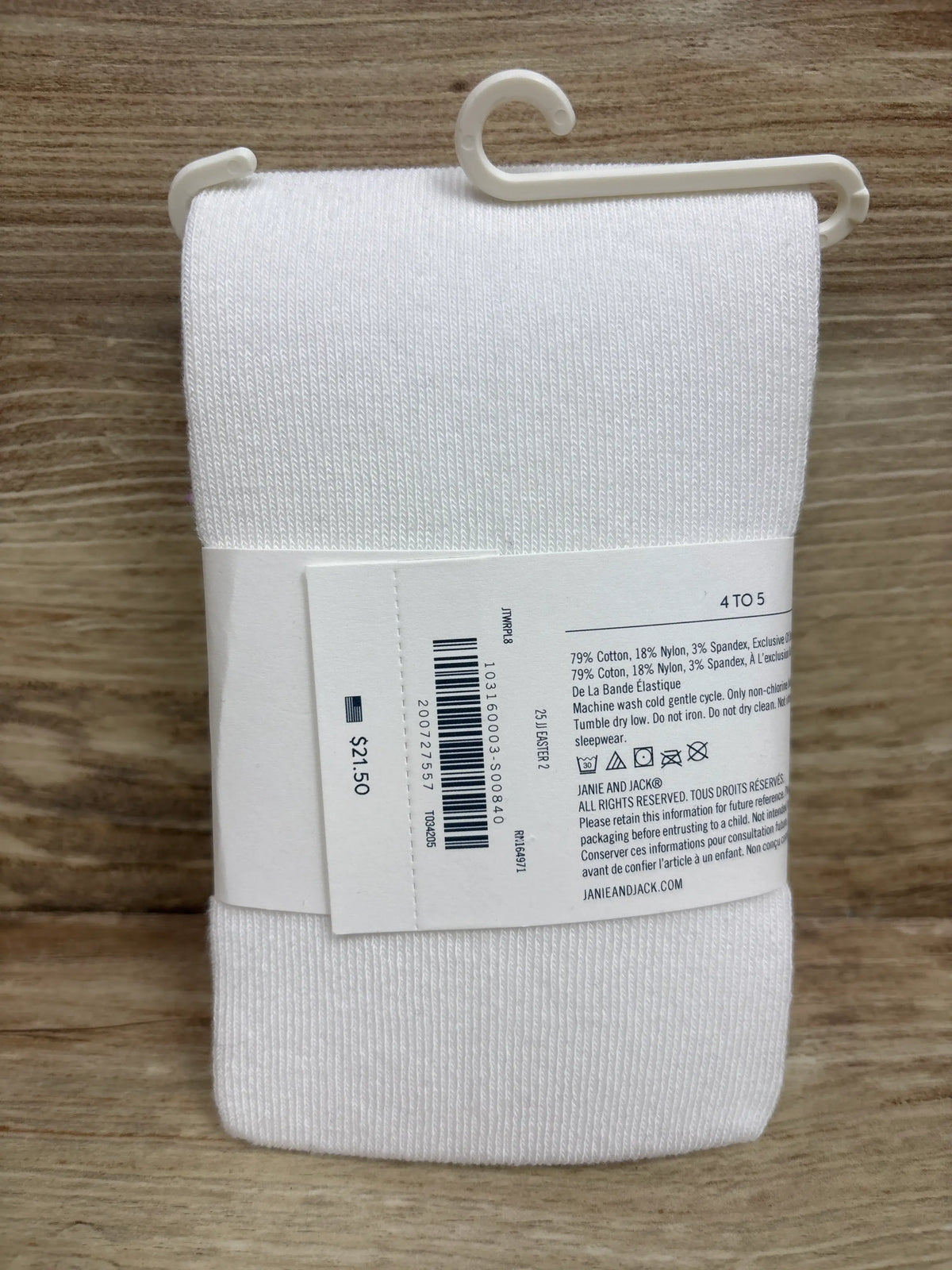 NEW Janie & Jack Bow Tights White sz 4-5T