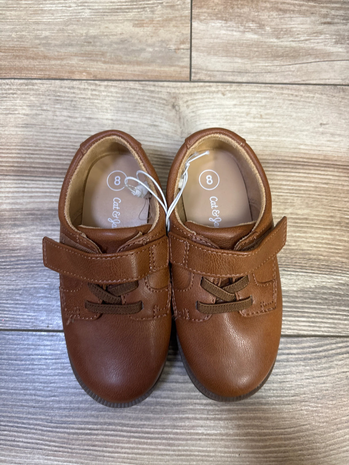 NWOT Cat & Jack Miles Dress Shoes Cognac sz 8c