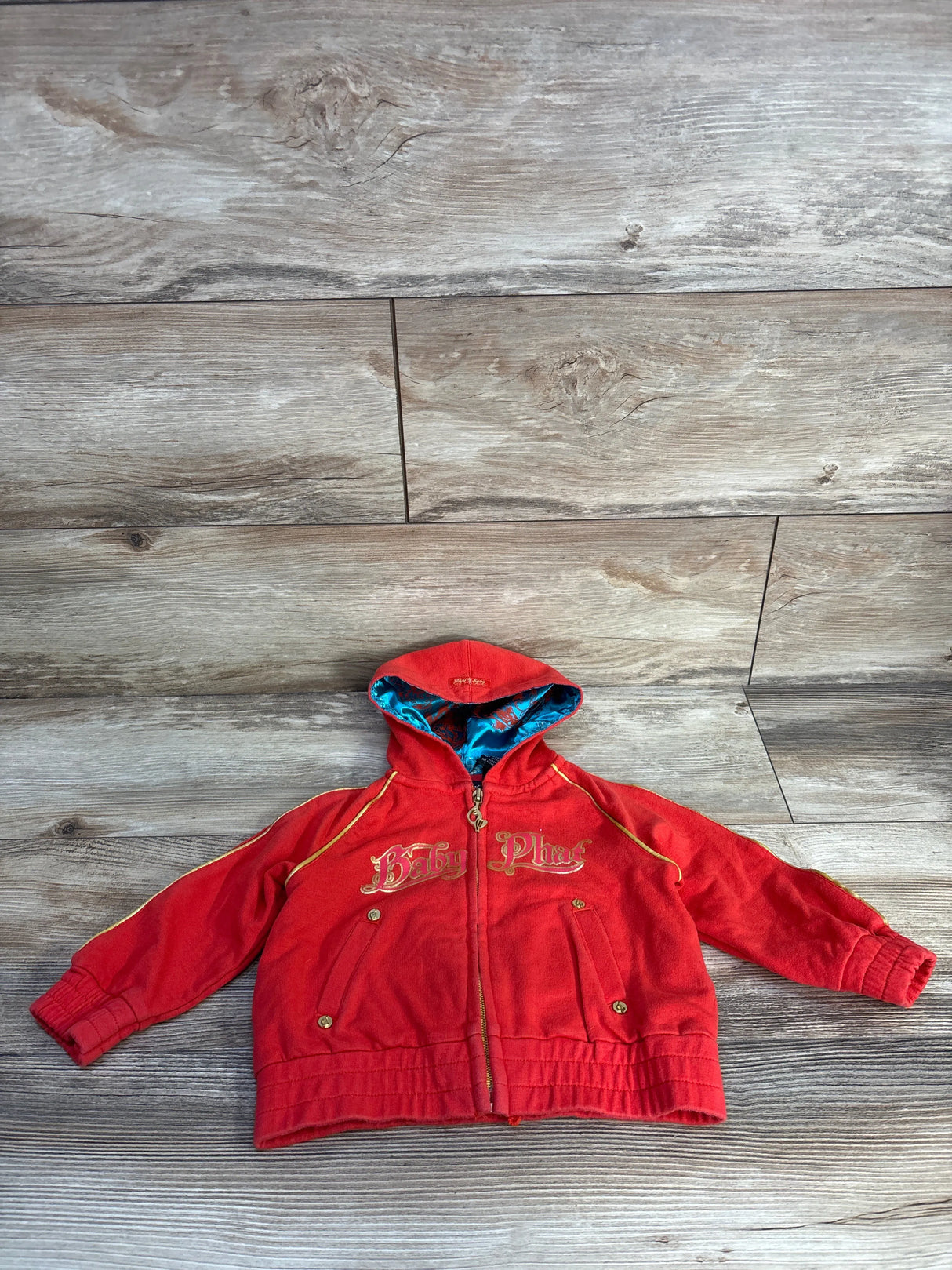 Baby Phat Vintage Zip Up Hoodie Red sz 24m