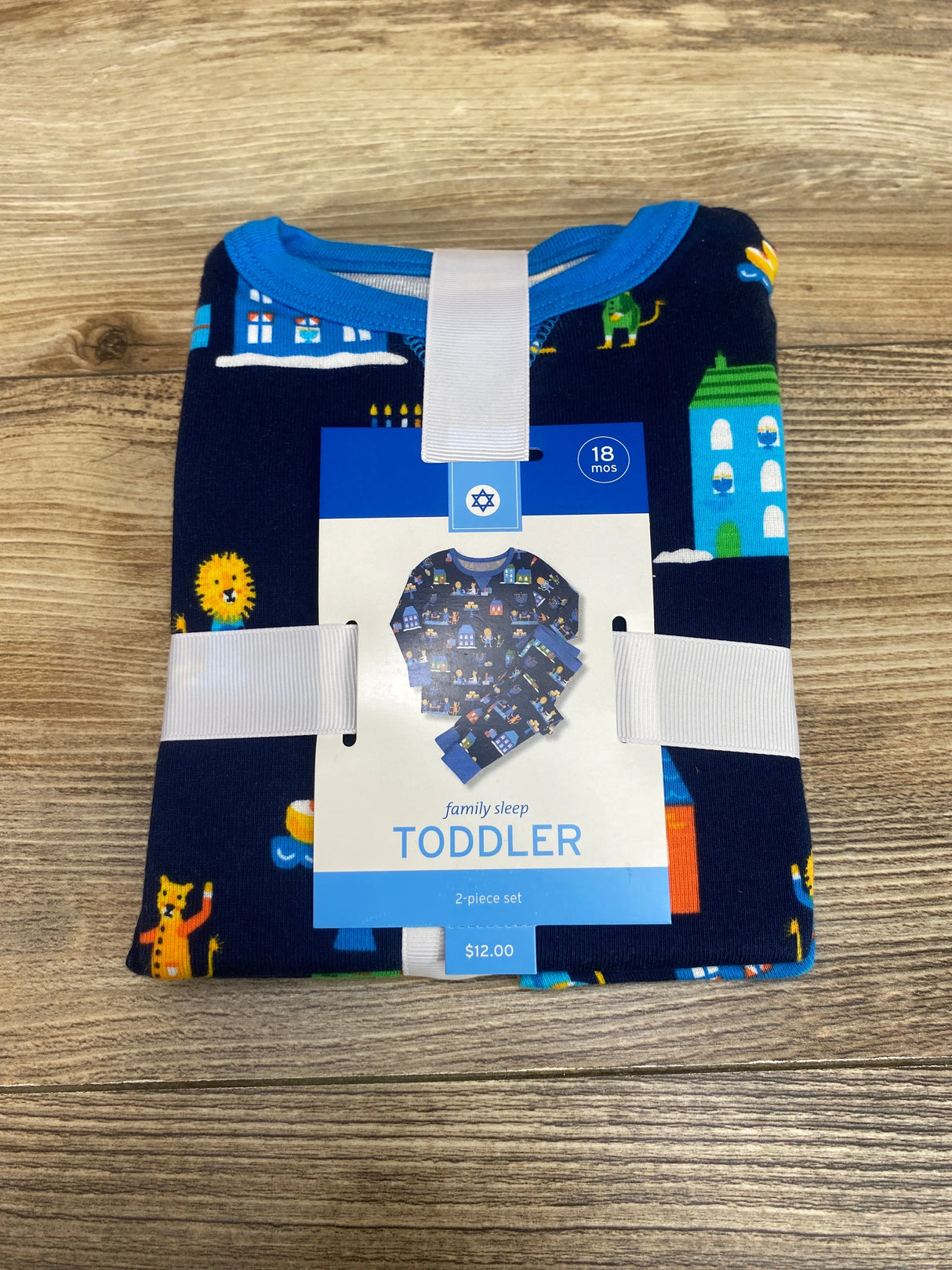NEW Wondershop 2pc Hanukkah Pajama Set Lions Navy sz 18m - Me n Mommy To Be