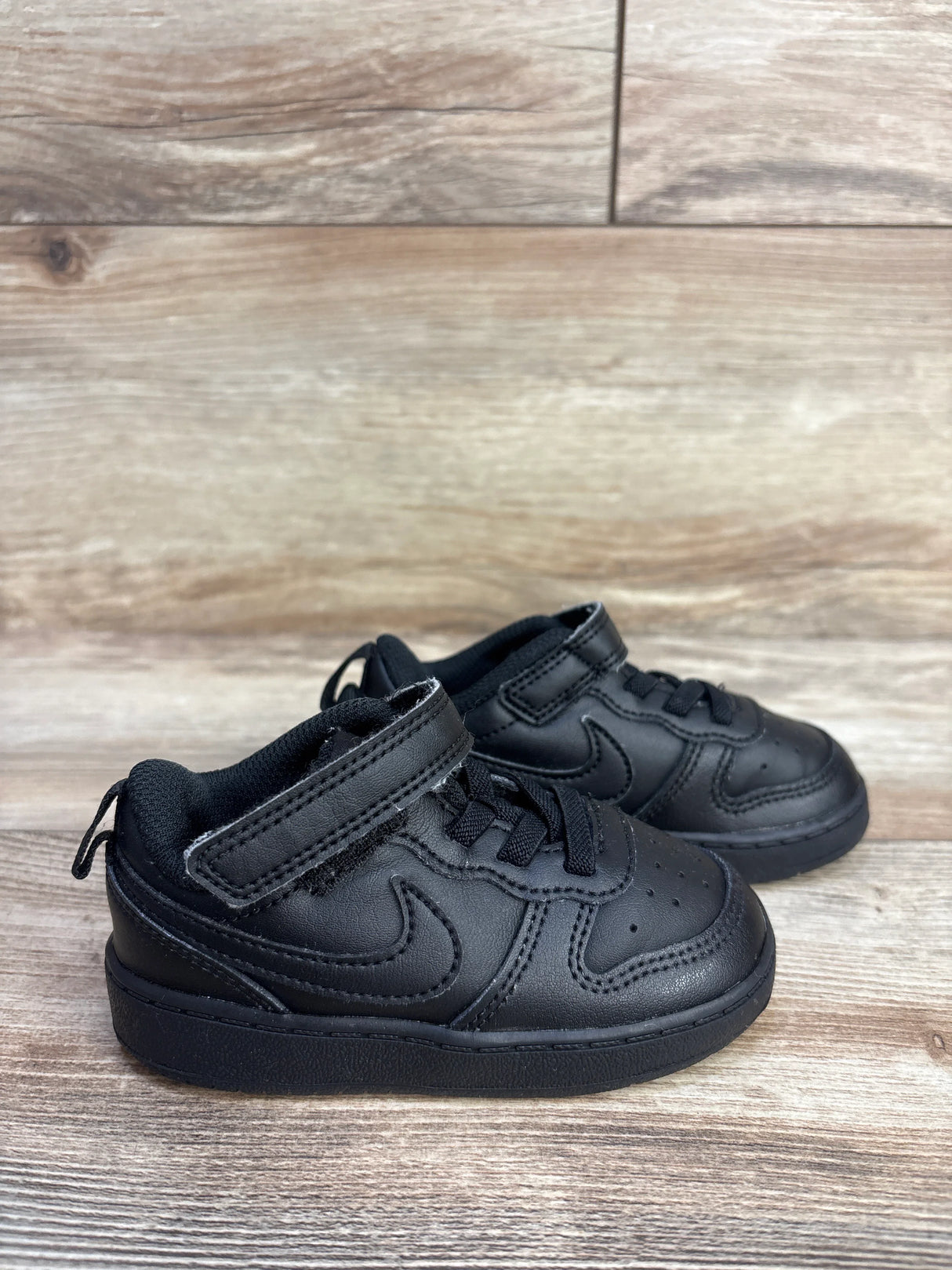 Nike Court Borough Low 2 TD 'Triple Black' Sneakers sz 5.5c - Me n Mommy To Be