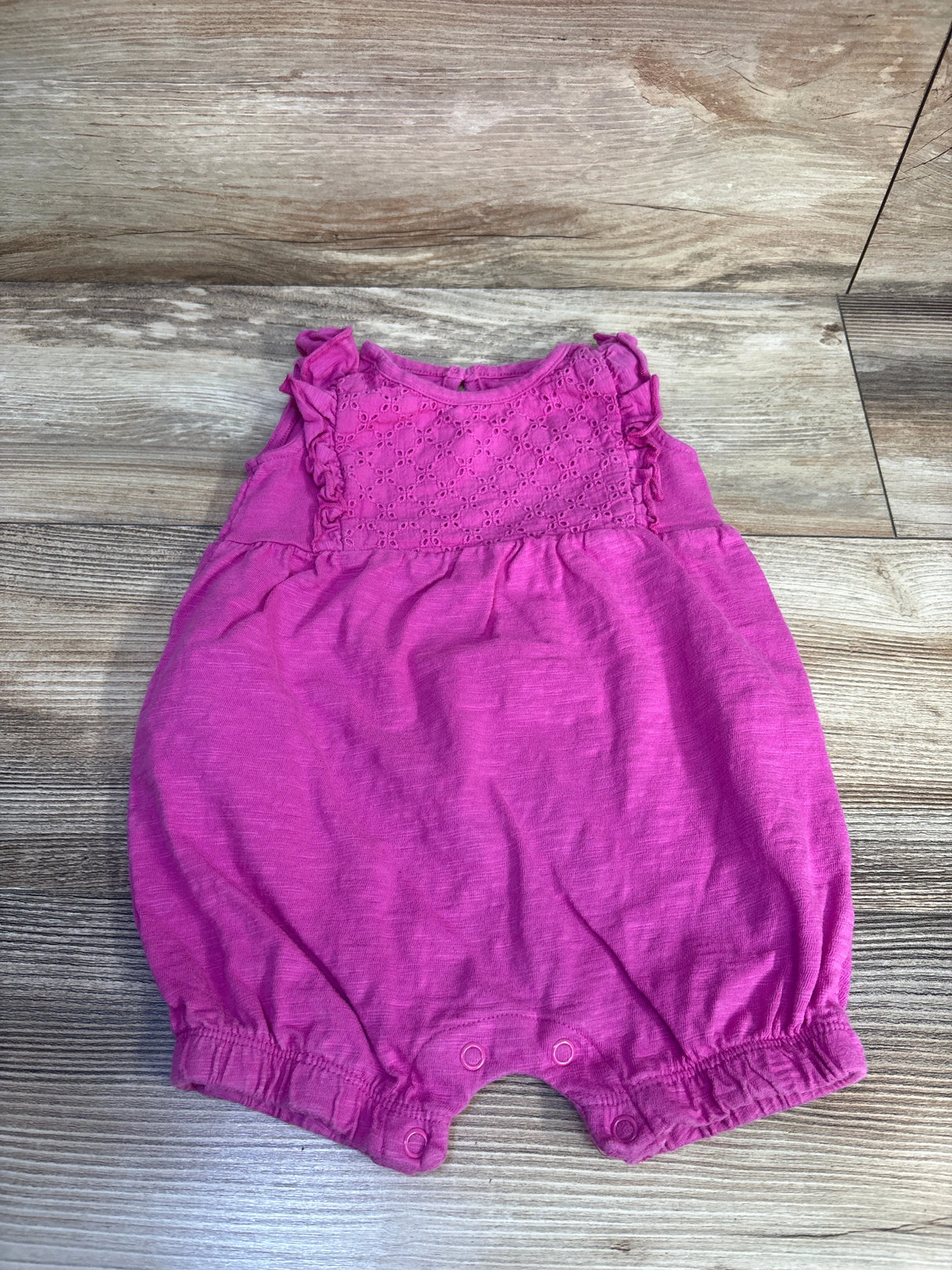 Just One You Eyelet Shortie Romper Pink sz 12m