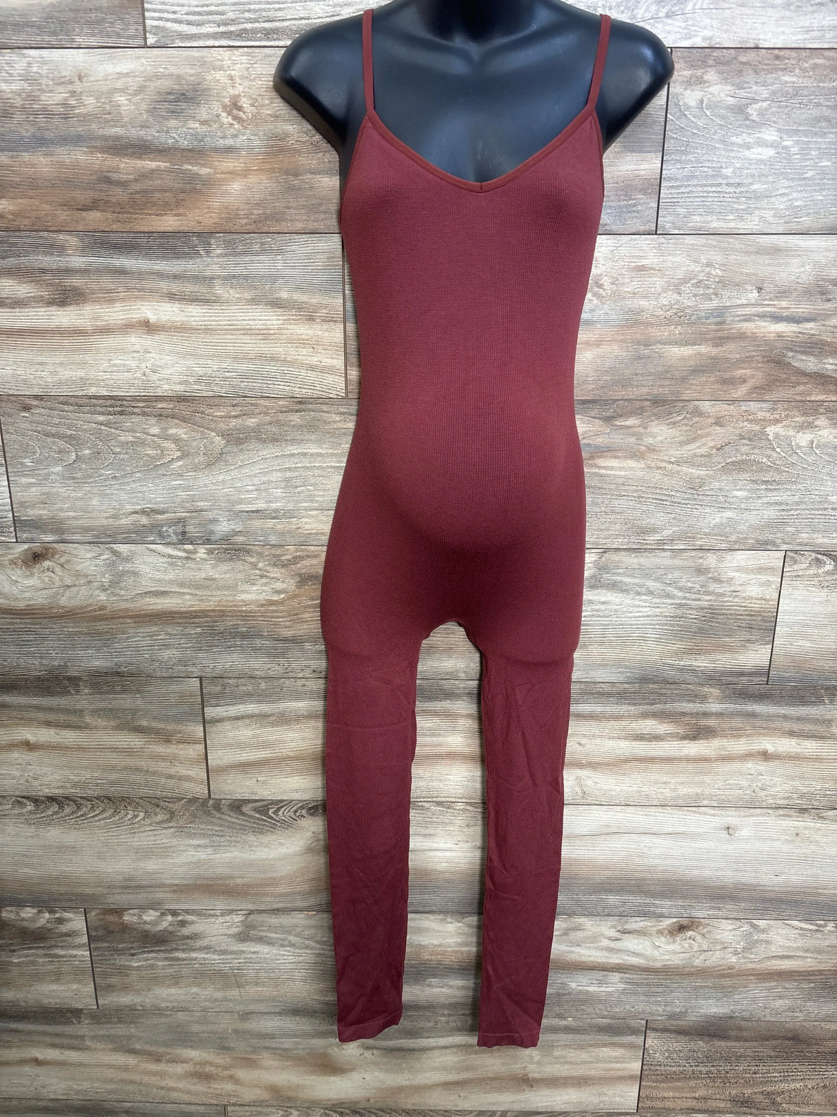 Hatch Body Rib Maternity Unitard Jumpsuit Cinnamon sz Small