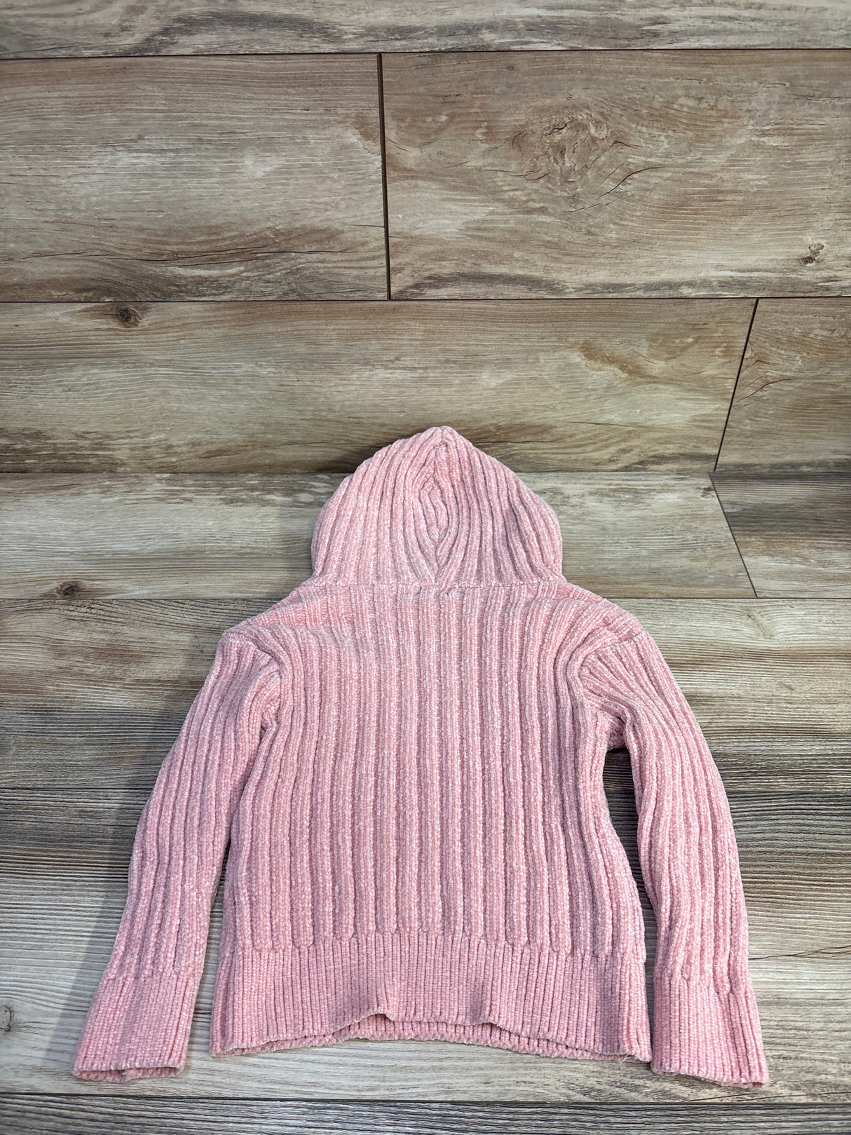 DKNY Knit Velour Hooded Sweater Pink sz 3T