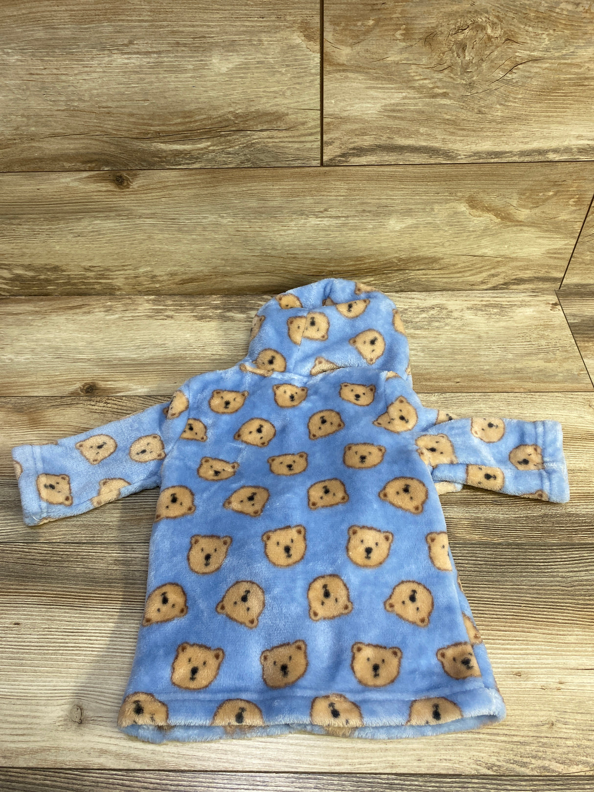 Cribmates Bear Hooded Bath Robe Blue sz 0-9m