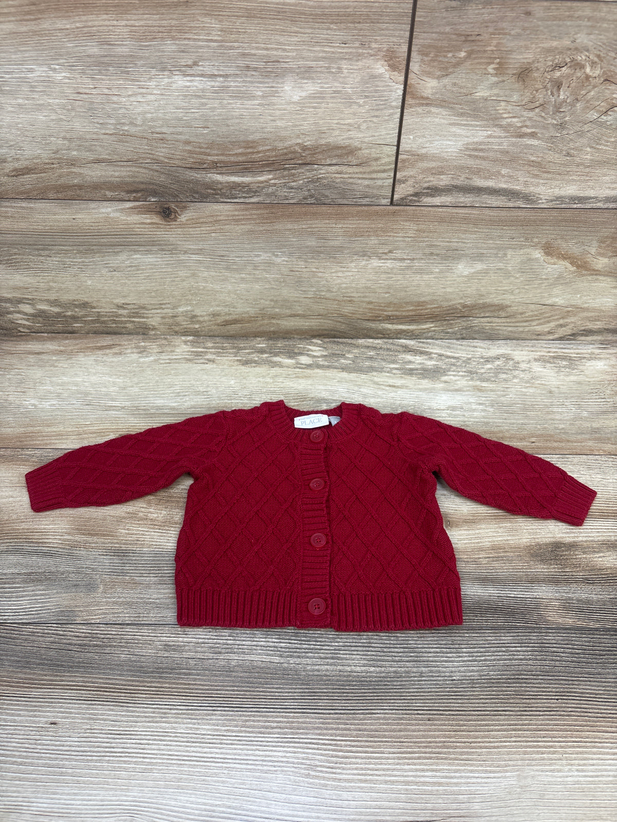 Children's Place Cable Knit Button-Up Cardigan Red sz 3-6m
