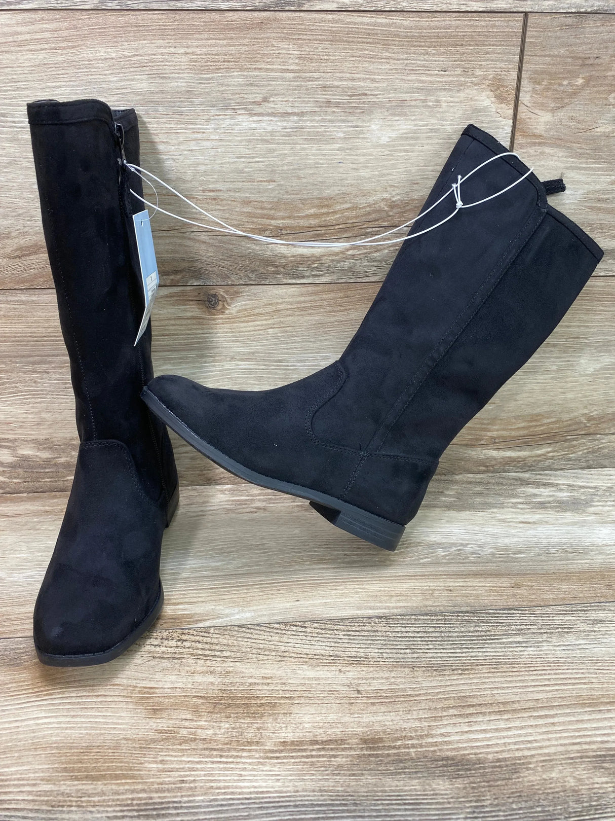 NEW Cat & Jack Mylah Tall Riding Boots Black sz 1Y - Me n Mommy To Be