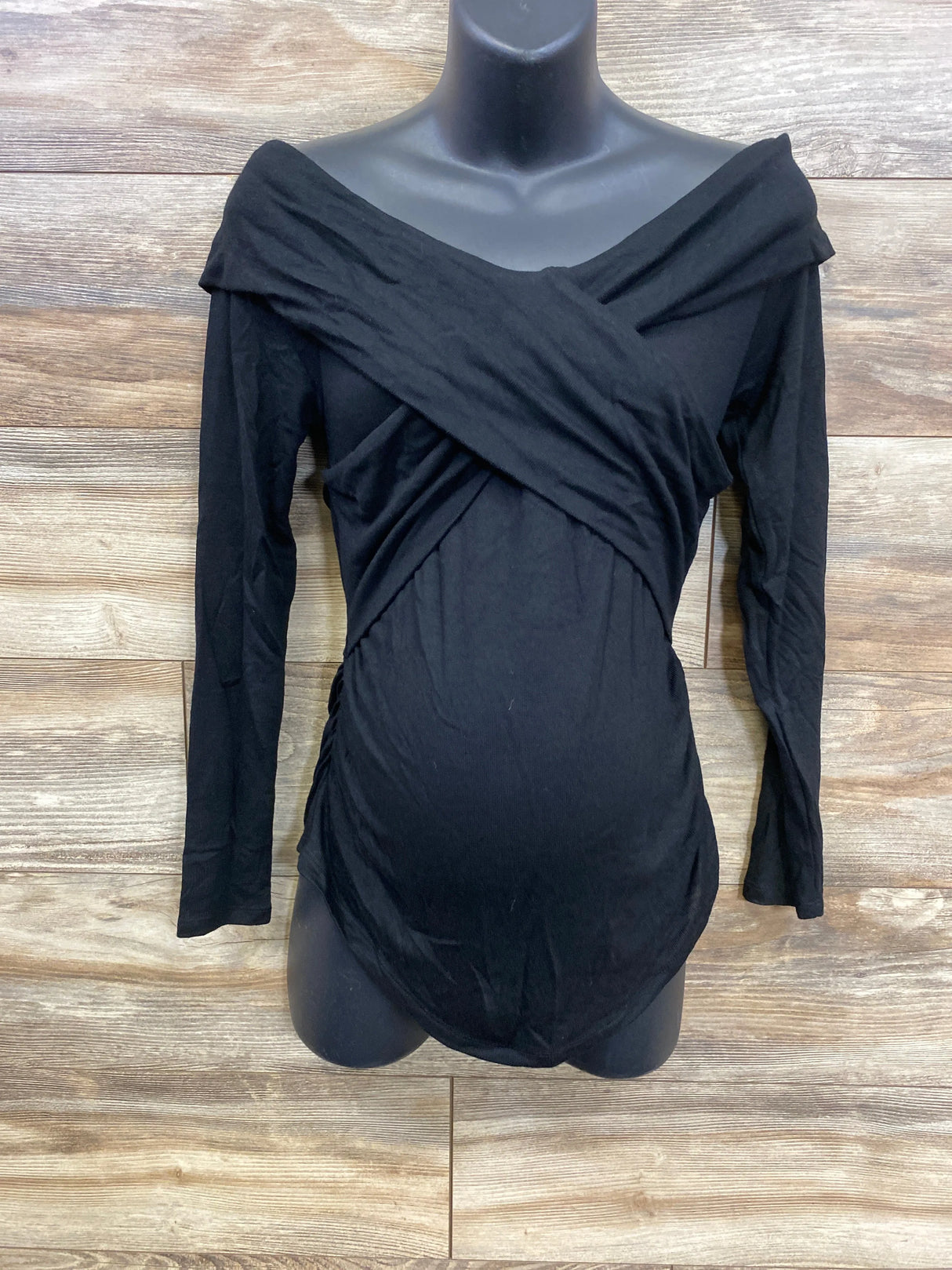 NEW Isabel Maternity Cross Front Top Black sz Small
