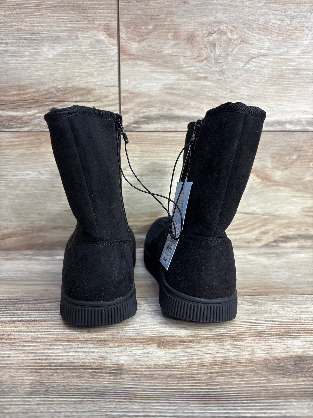 NEW Cat & Jack Arlo Faux Fur Lined Booties Black sz 4Y