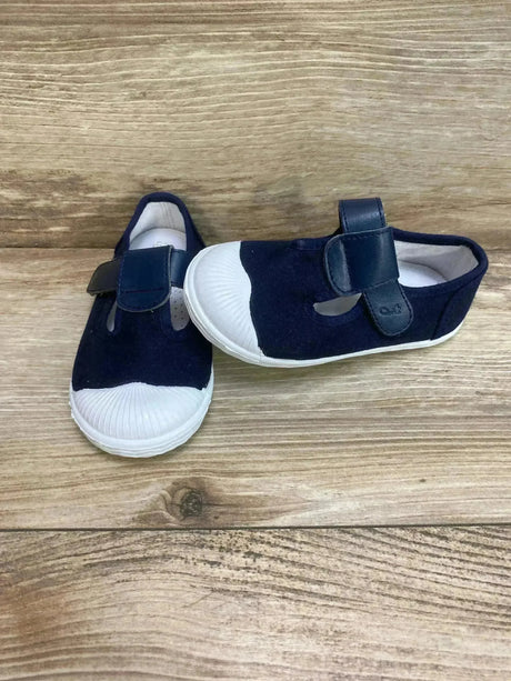 Jacadi Paris Girls Navy Blue Canvas Shoes sz 7c - Me n Mommy To Be