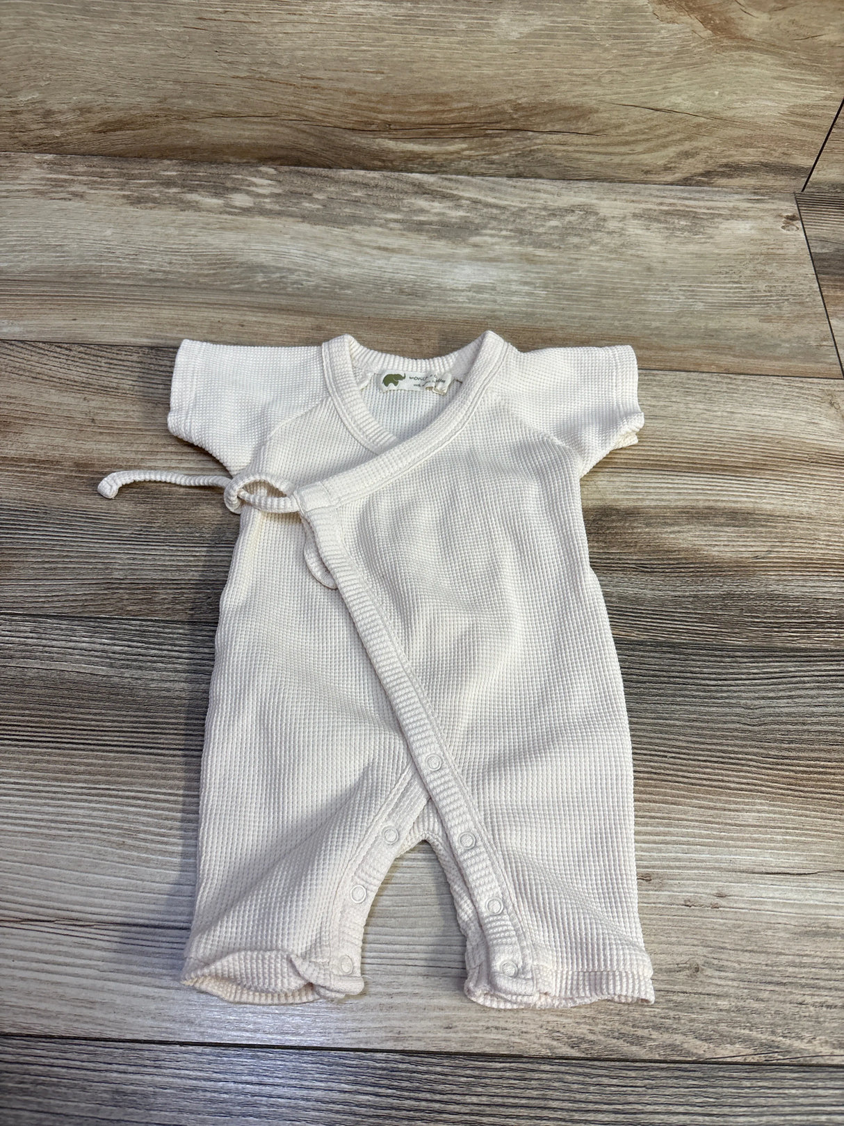 Monica + Andy Waffle Knit Kimono Jumpsuit Beige sz 0-3m