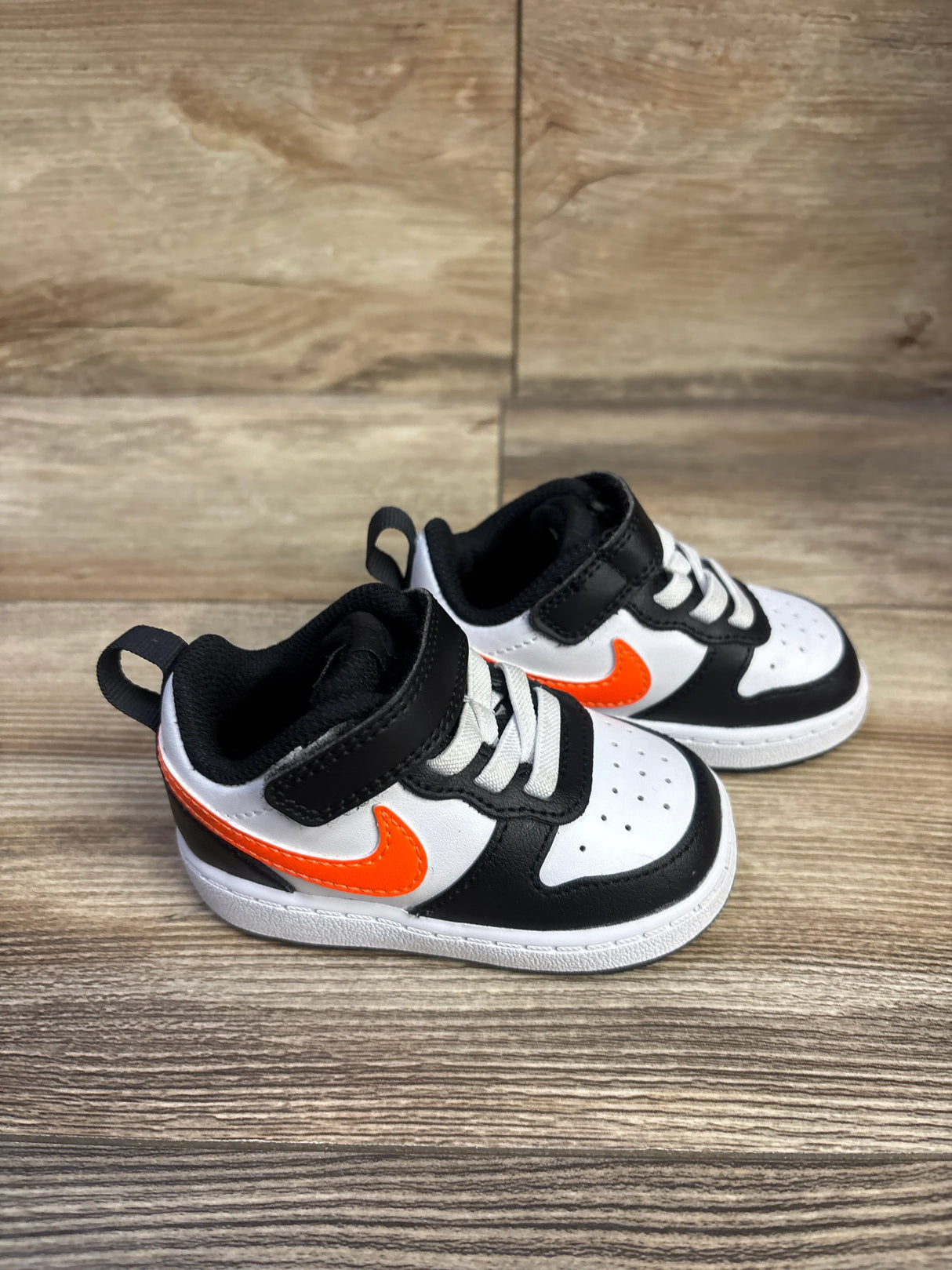Nike Court Borough Low 2 TD 'White Black Orange' Sneakers sz 4c