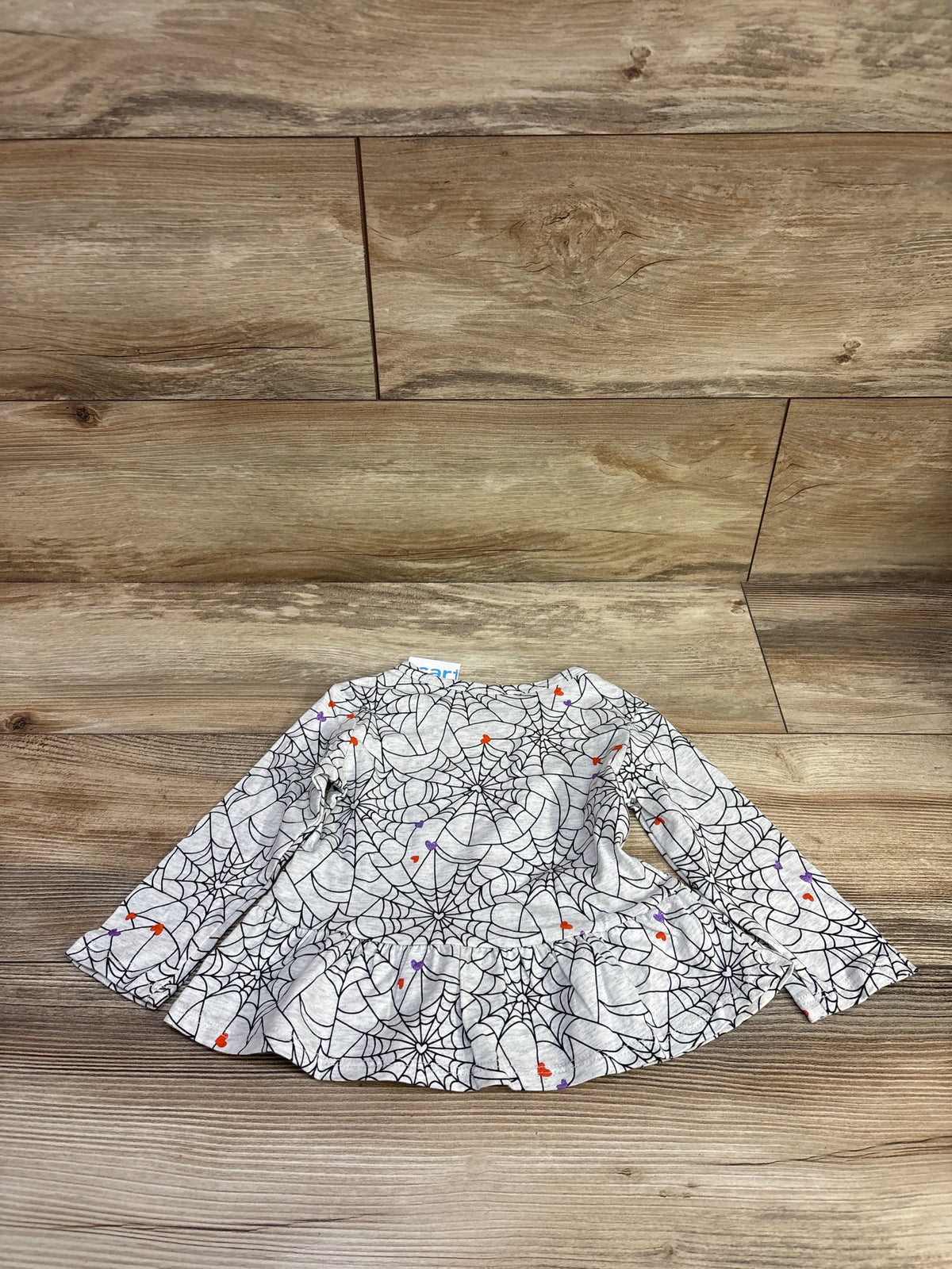 NEW Carter's Spiderweb Peplum Top Grey sz 18m