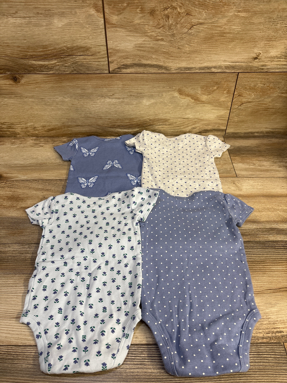 Carter's 4pk Bodysuit Set Blue sz 6m