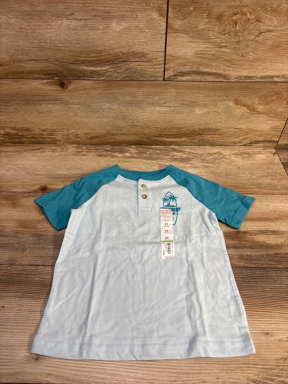 NEW Jumping Beans Henley Shirt Blue sz 5T