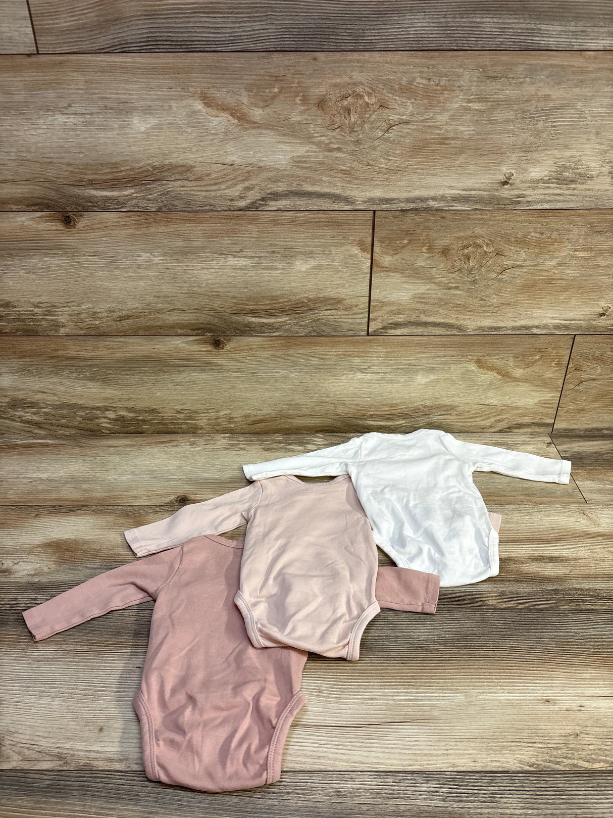 H&M Organic 3pk Wrapover Bodysuits Pink sz 3m