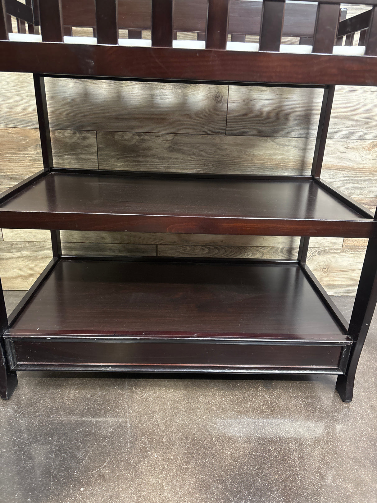 Delta Children Wilmington Changing Table with Pad in Dark Chocolate