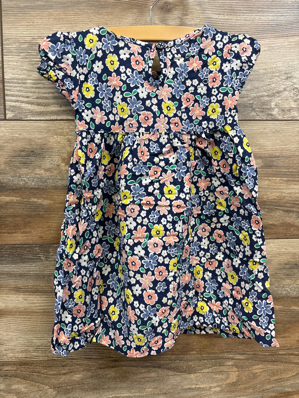 Old Navy Smocked Floral Dress Blue sz 2T - Me n Mommy To Be