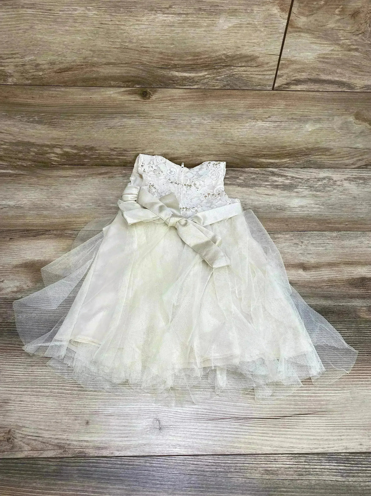 Rare Editions Tulle Sequin Dress Ivory sz 2T - Me n Mommy To Be