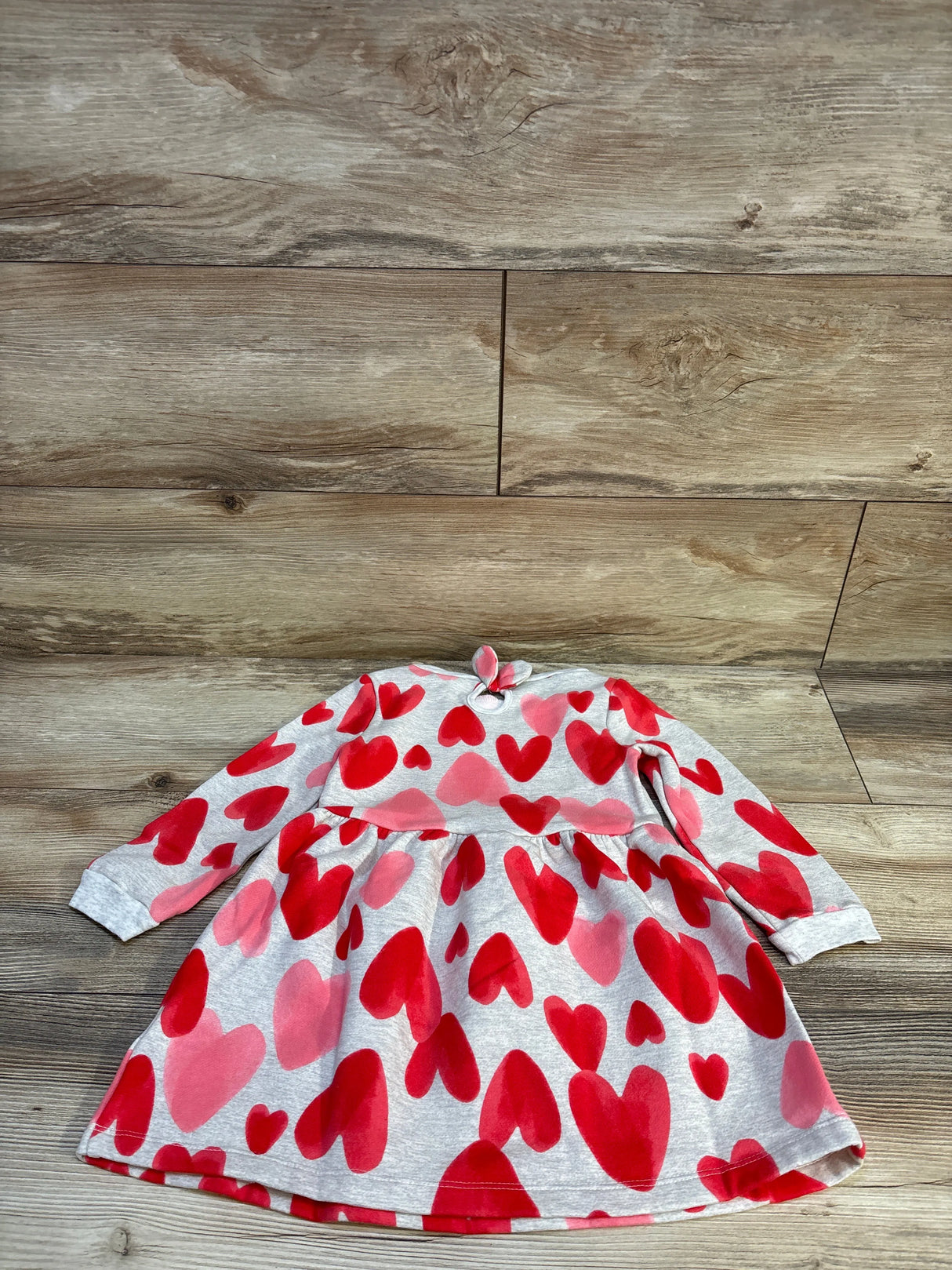 Carter's Heart Print Sweatshirt Dress Grey sz 3T