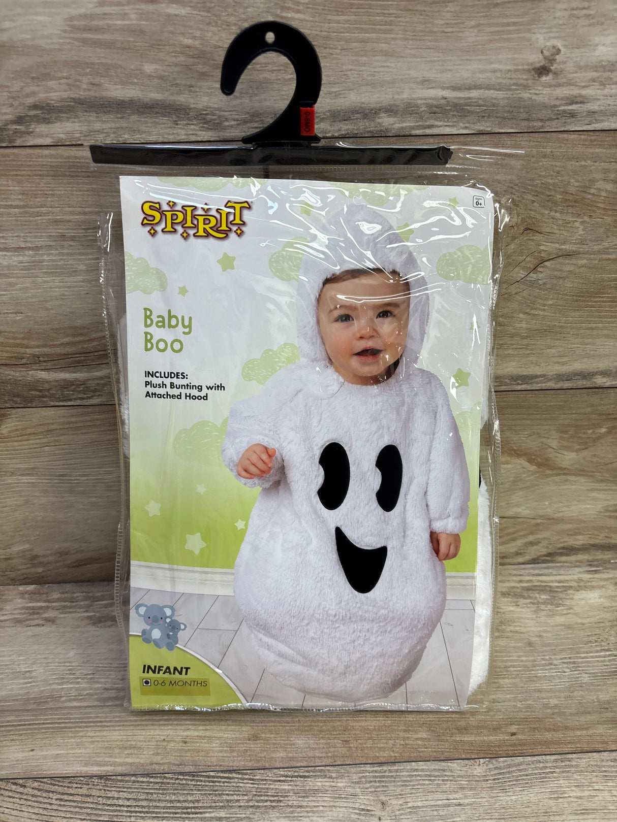 Spirit Halloween Baby Boo Ghost Bunting Costume White sz 0-6m